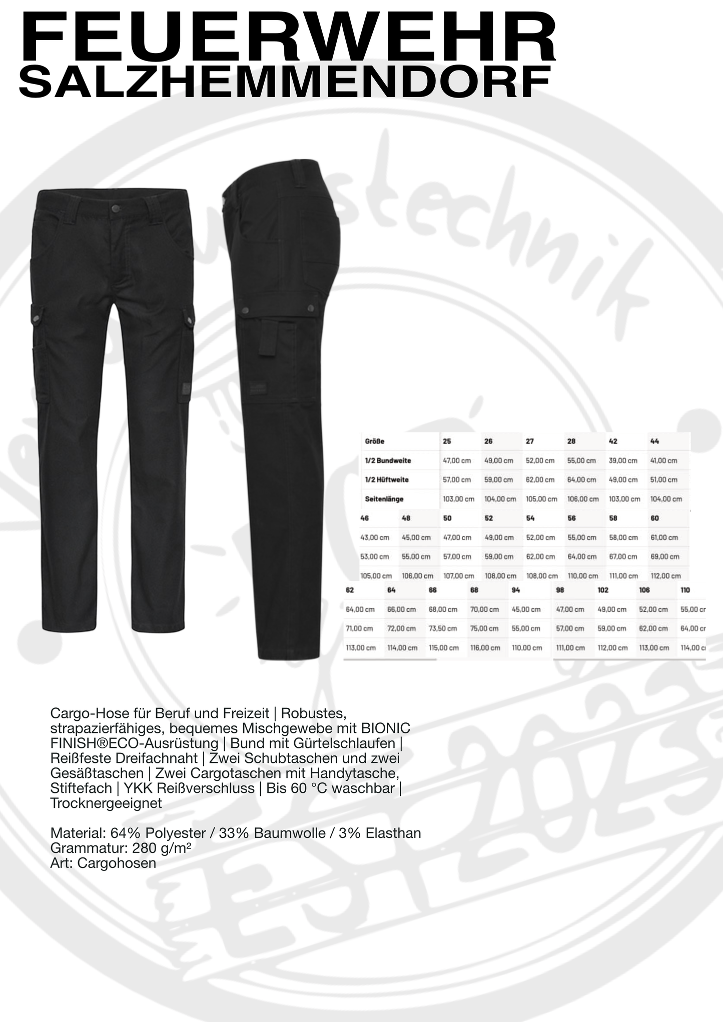 Diensthose Feuerwehr Salzhemmendorf