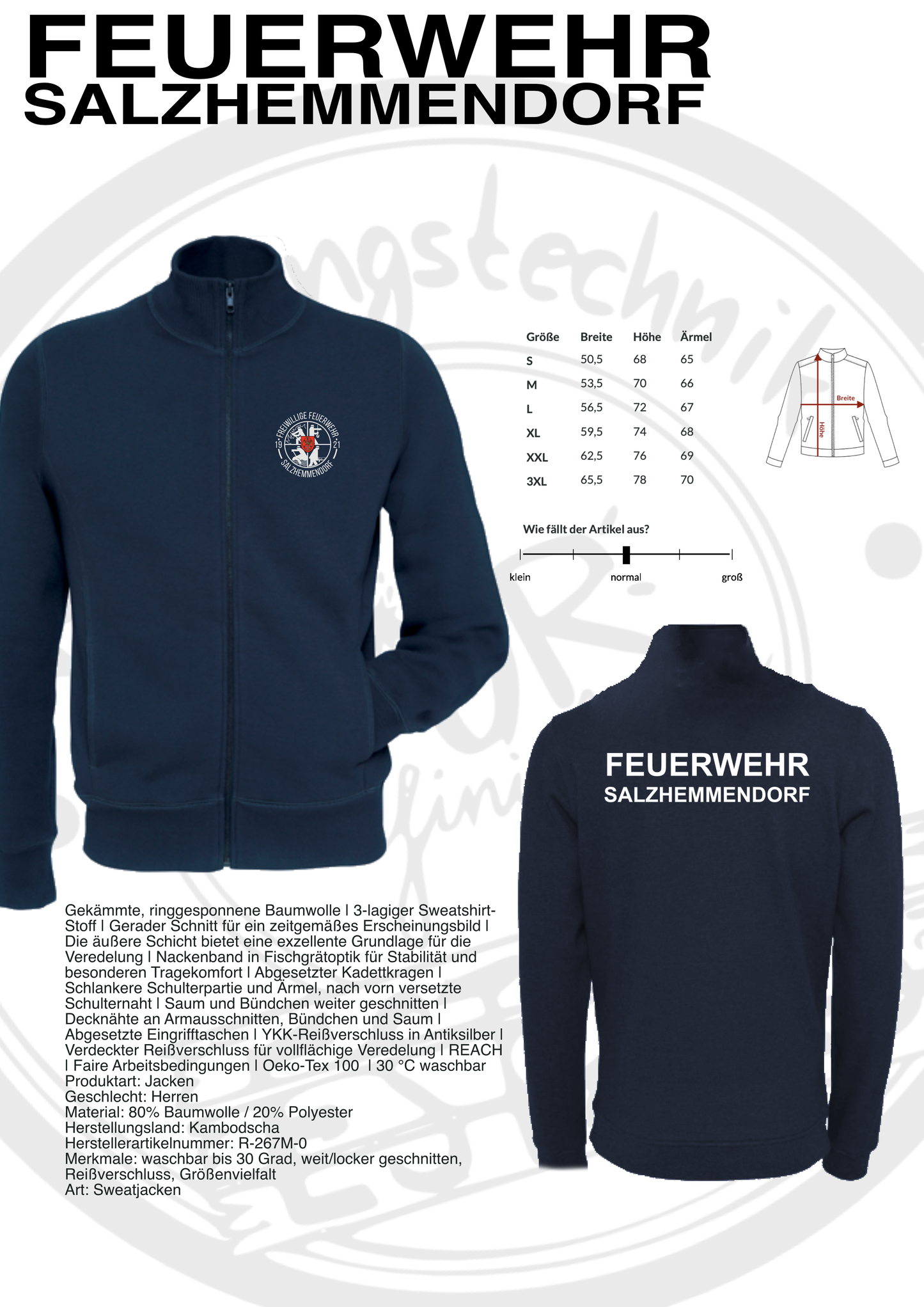 Sweatjacke Feuerwehr Salzhemmendorf