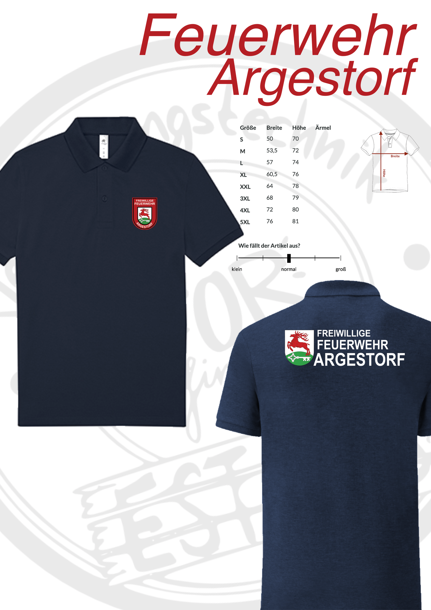 Poloshirt Feuerwehr Argestorf (Herren)