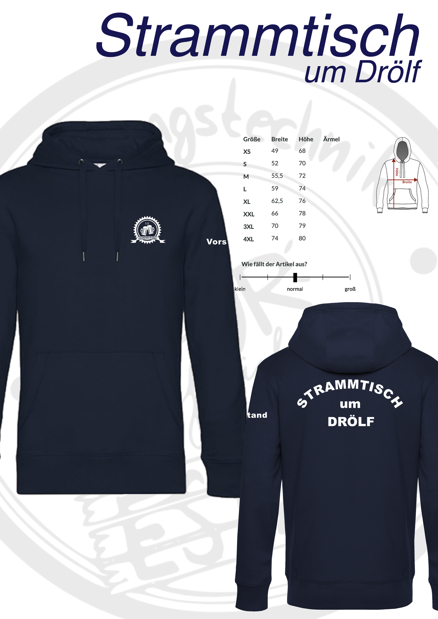 Hoodie um Drölf