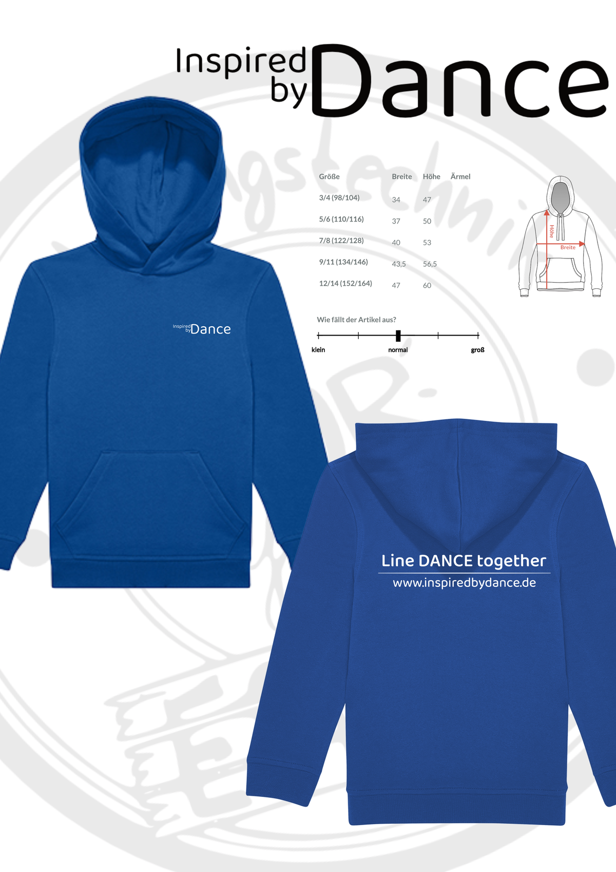 Kinder-Hoodie Inspired by Dance mit Vereinsdruck