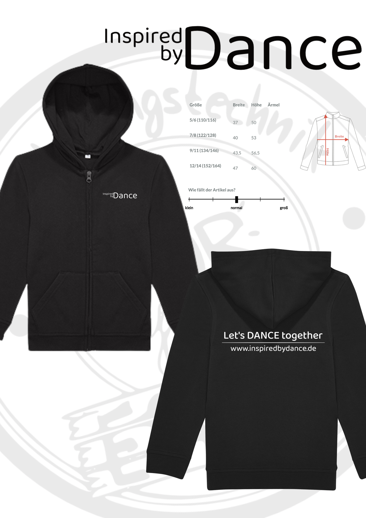 ZipHoodie Inspired by Dance KIDS