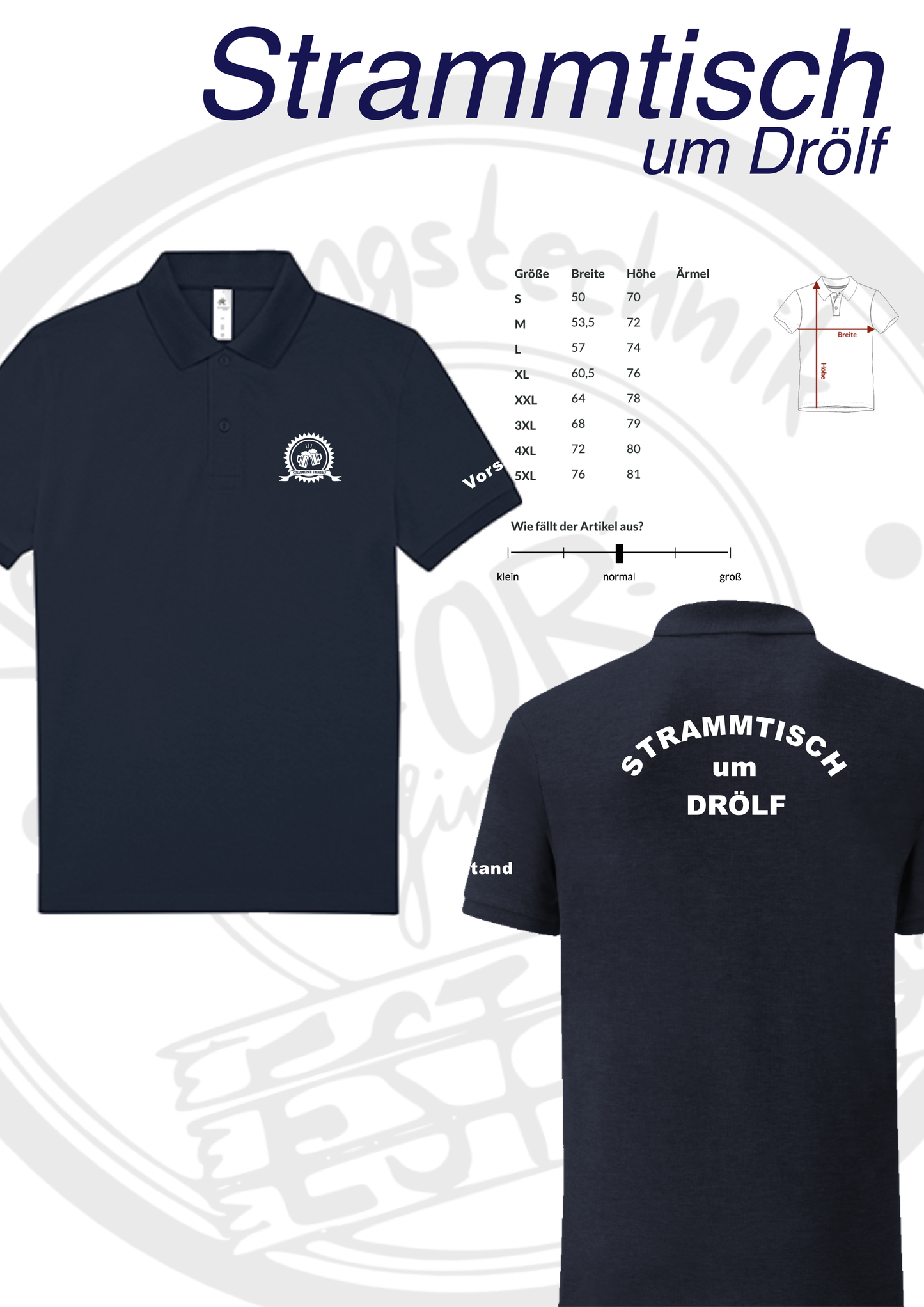 Poloshirt um Drölf