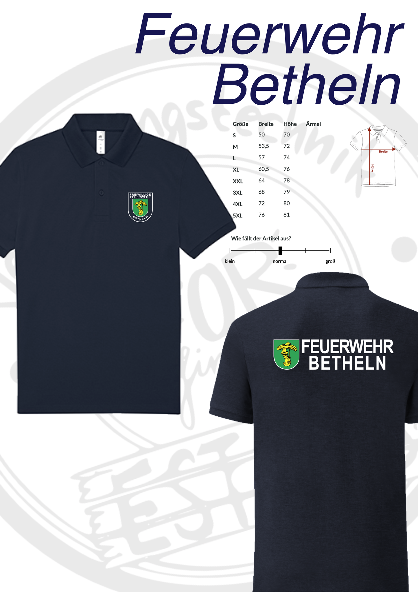 Poloshirt Feuerwehr Betheln