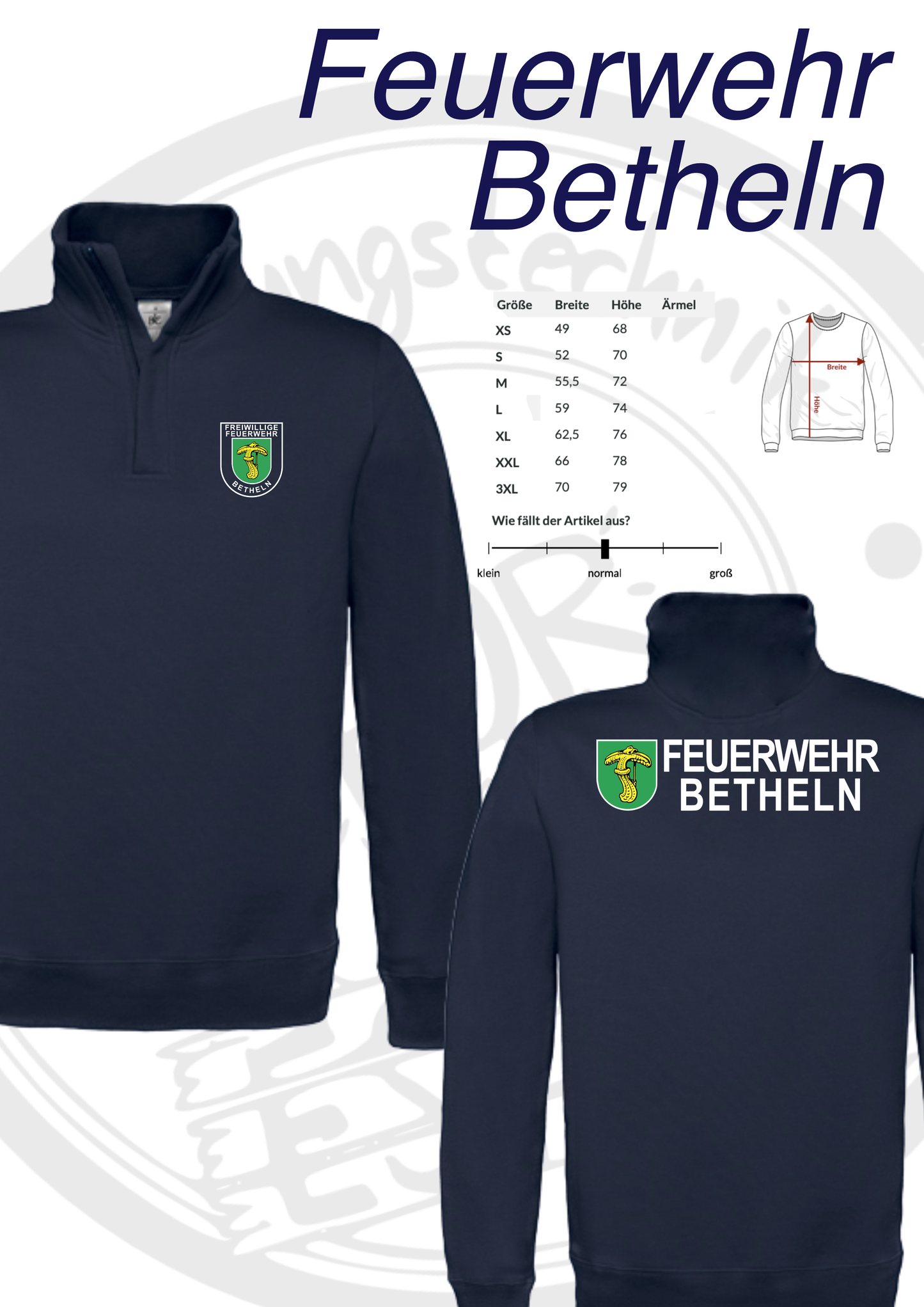 1/4 Zipper Feuerwehr Betheln