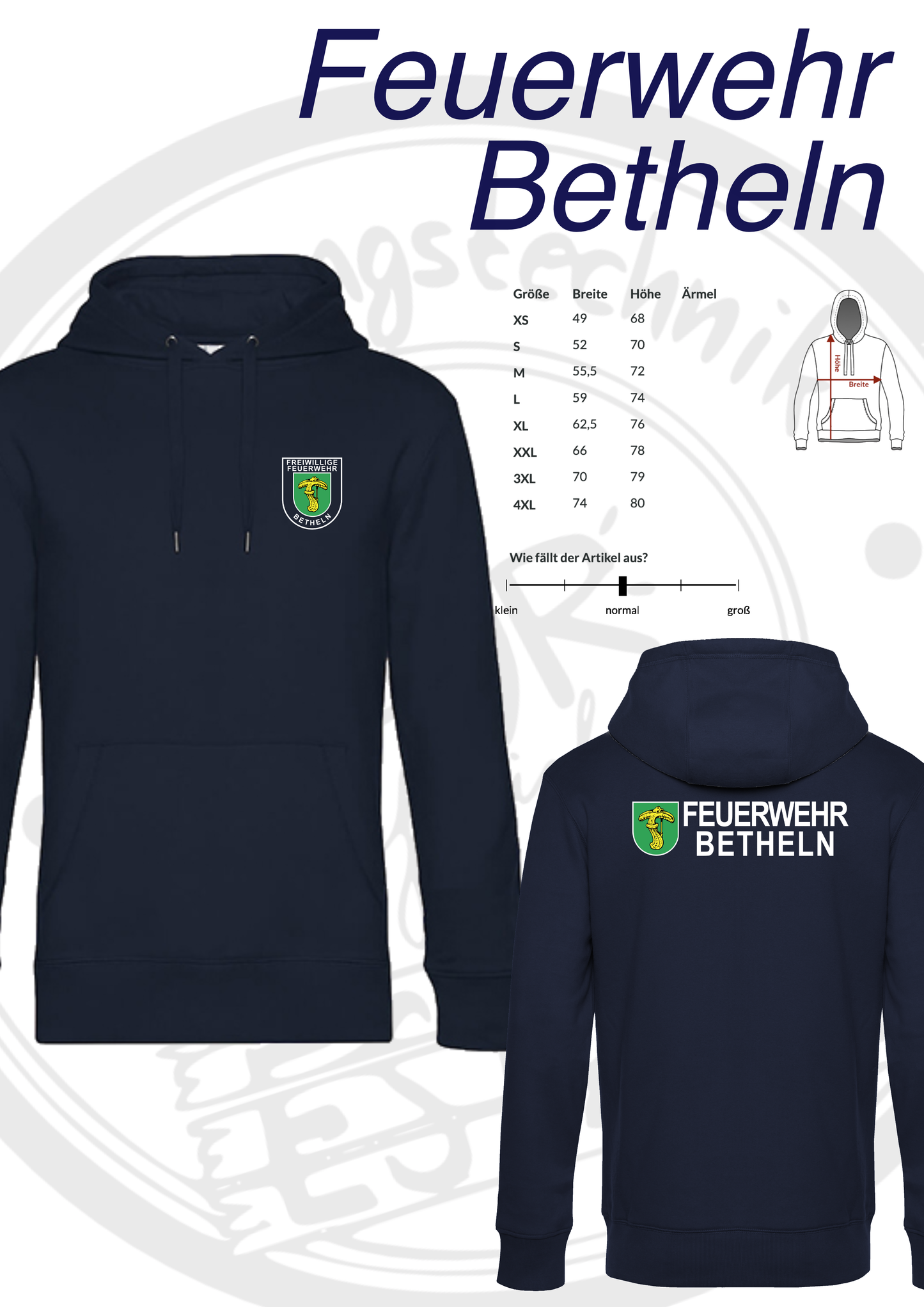 Hoodie Feuerwehr Betheln