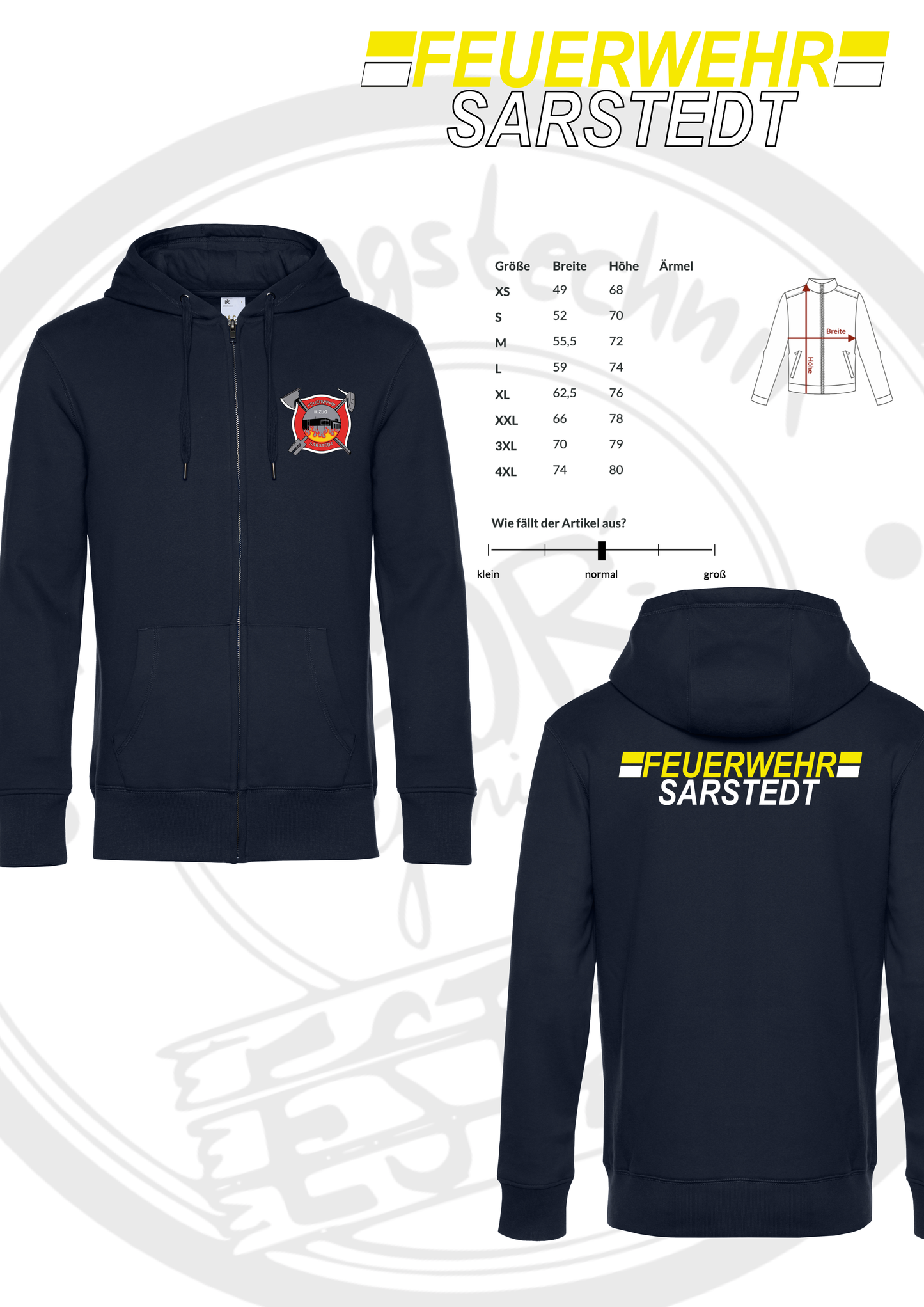 ZipHoodie Feuerwehr Sarstedt