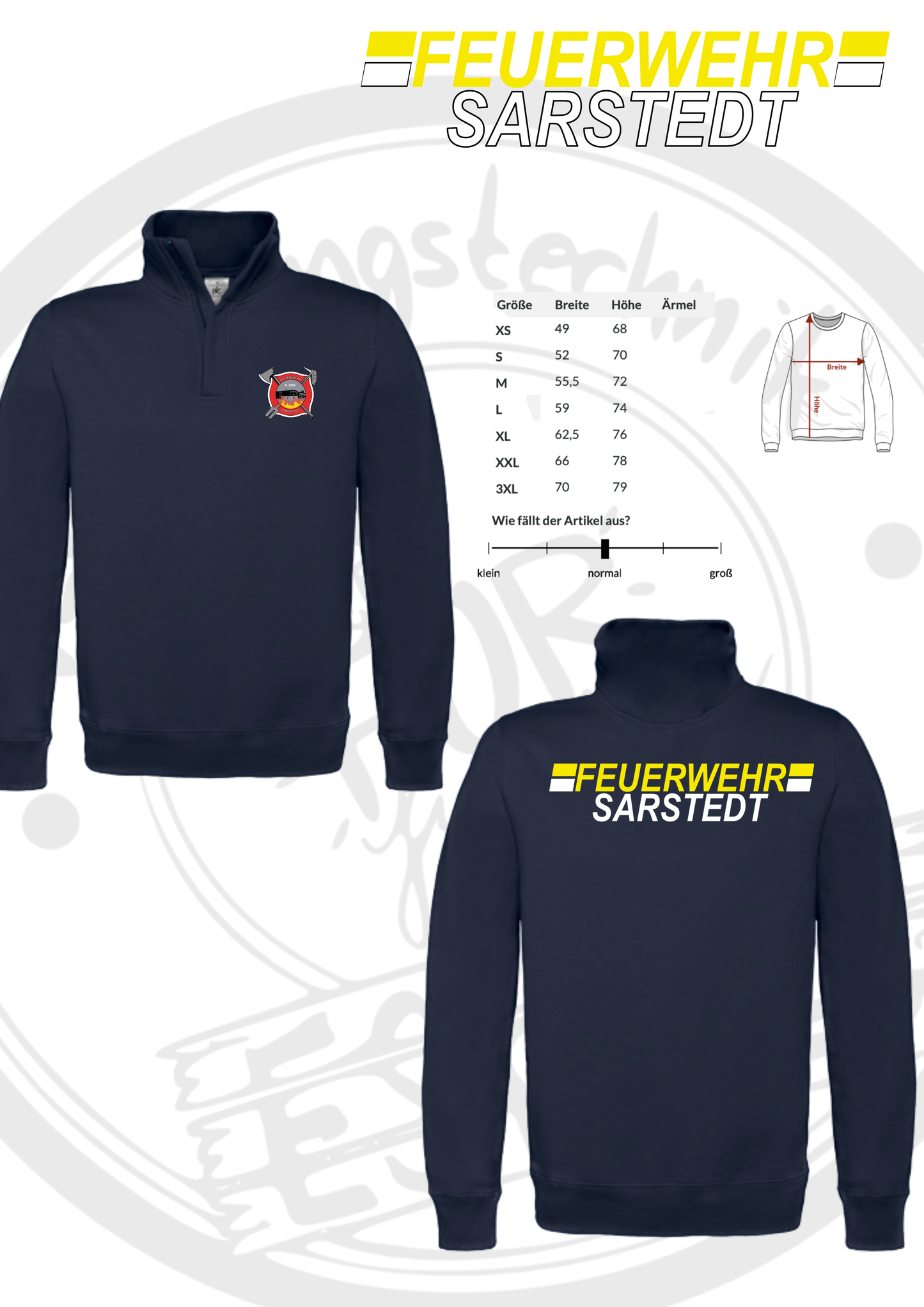 1/4 Zipper Feuerwehr Sarstedt