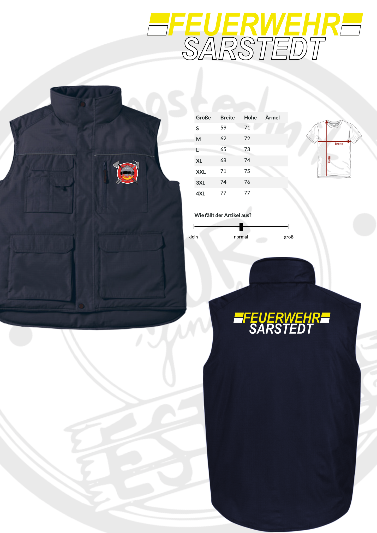 Weste Feuerwehr Sarstedt