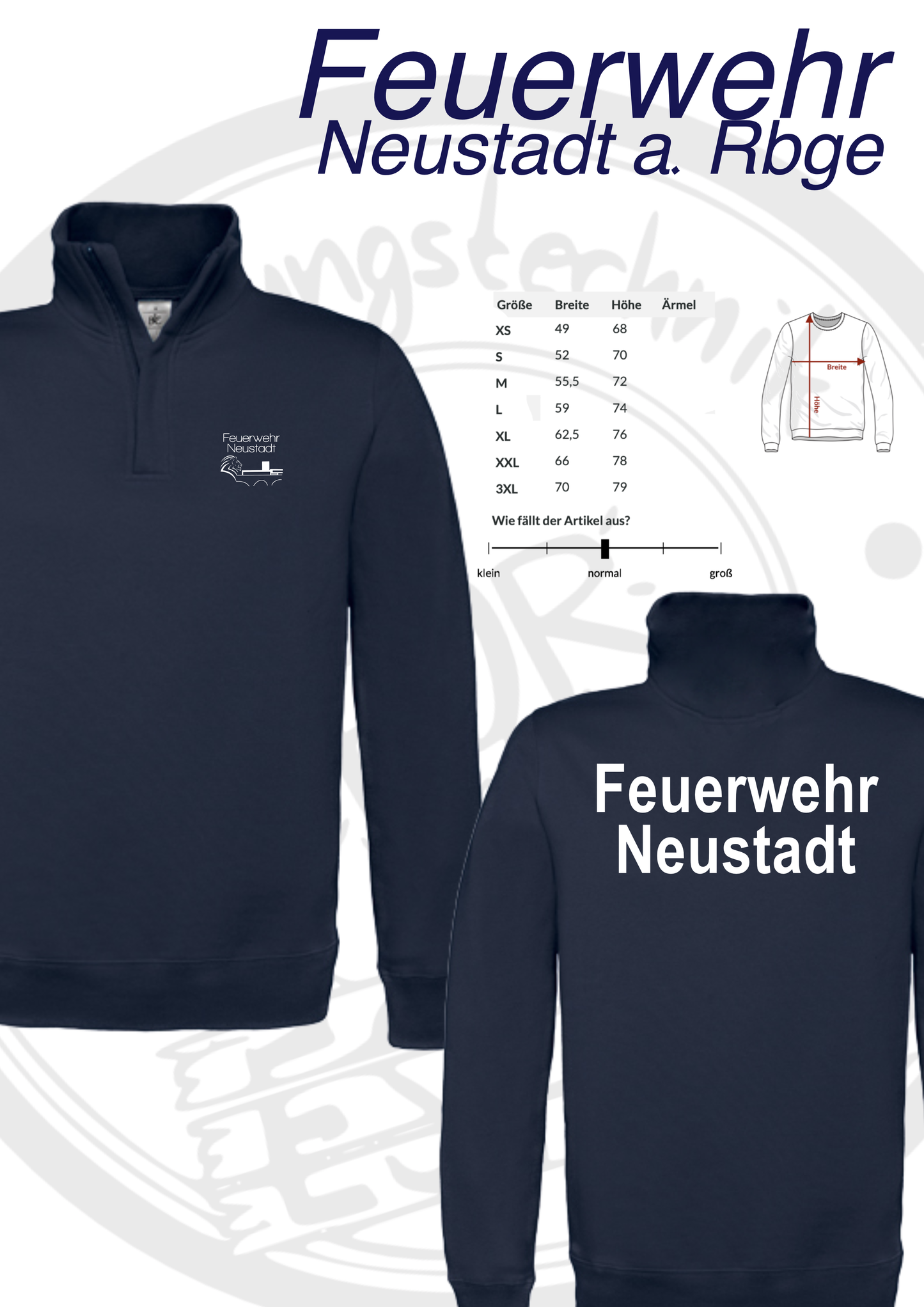 1/4 Zipper Feuerwehr Neustadt a. Rbge