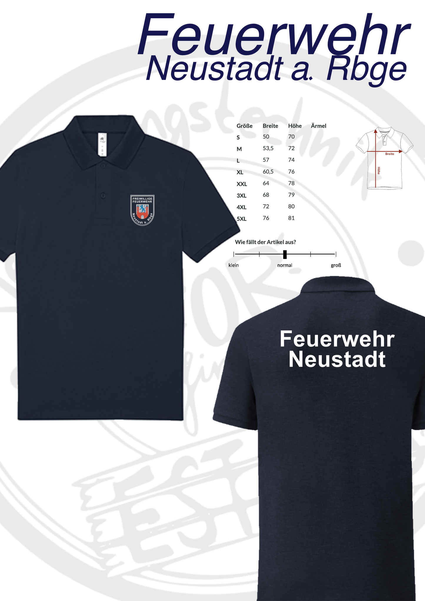 Poloshirt Feuerwehr Neustadt a. Rbge