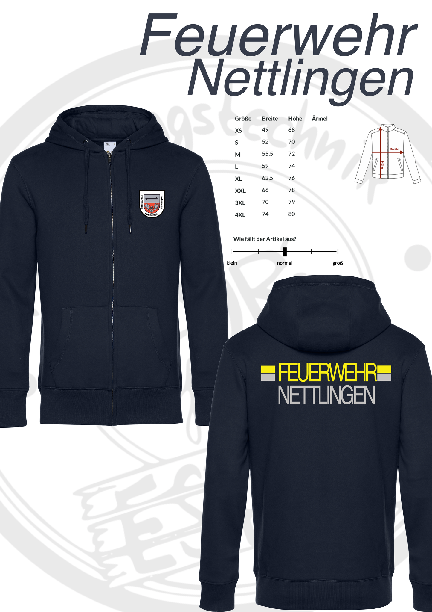 ZipHoodie Feuerwehr Nettlingen