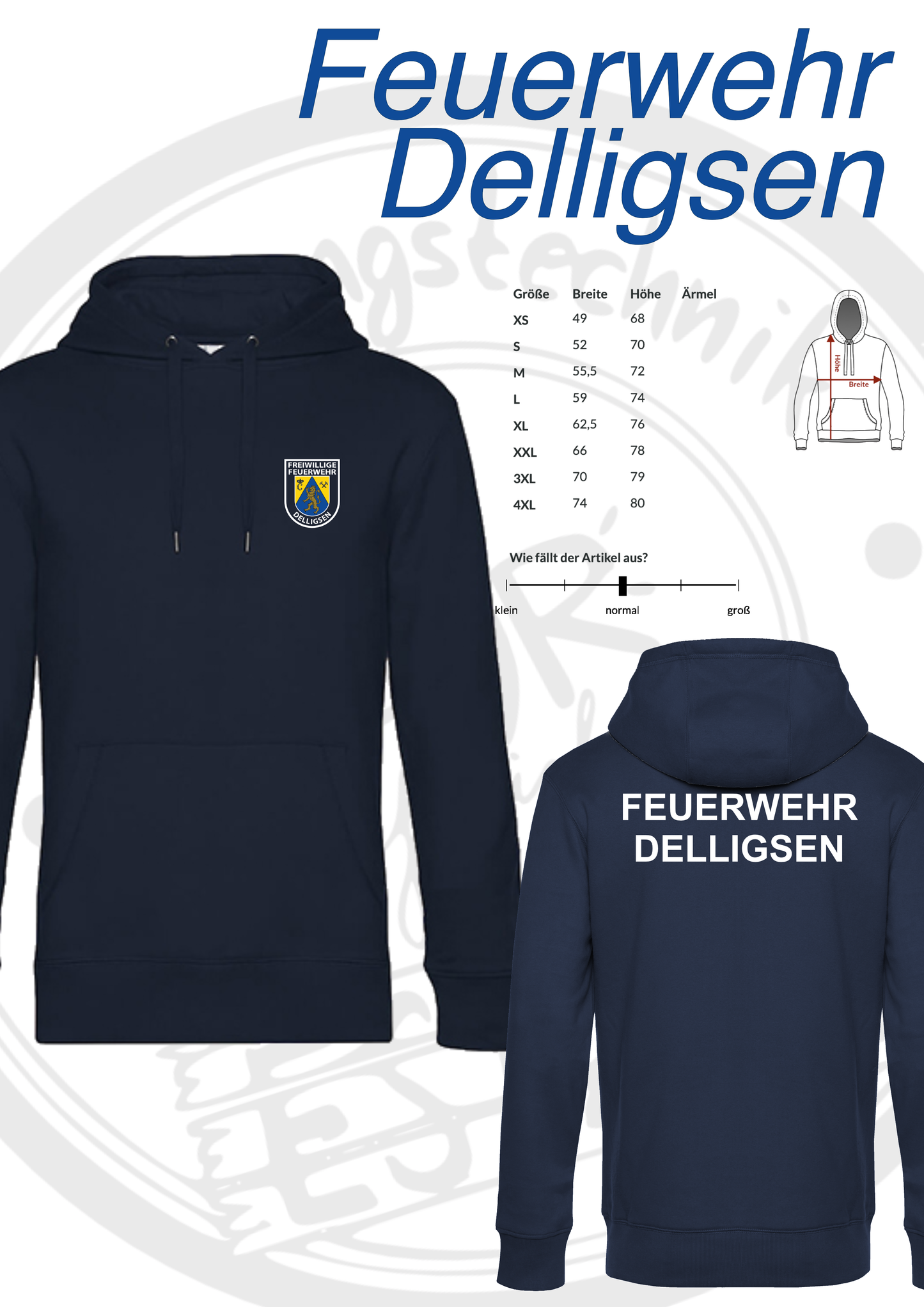 Hoodie Feuerwehr Delligsen