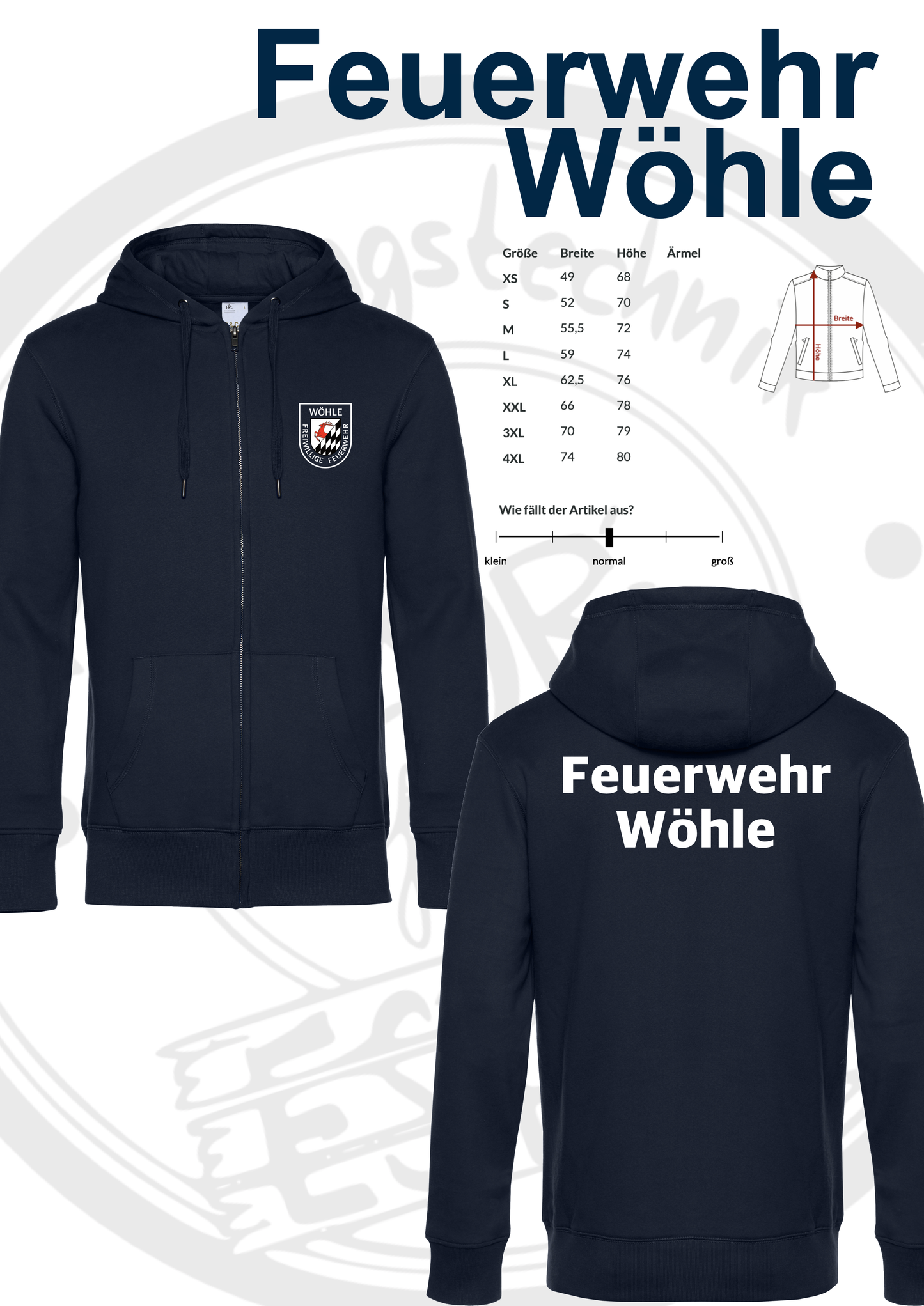 ZipHoodie Feuerwehr Wöhle