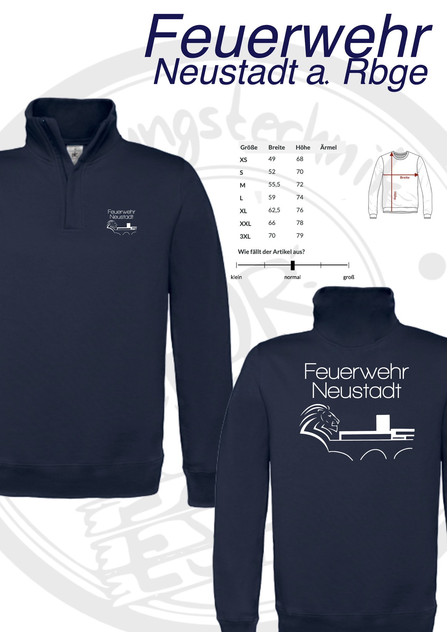 1/4 Zipper Feuerwehr Neustadt a. Rbge