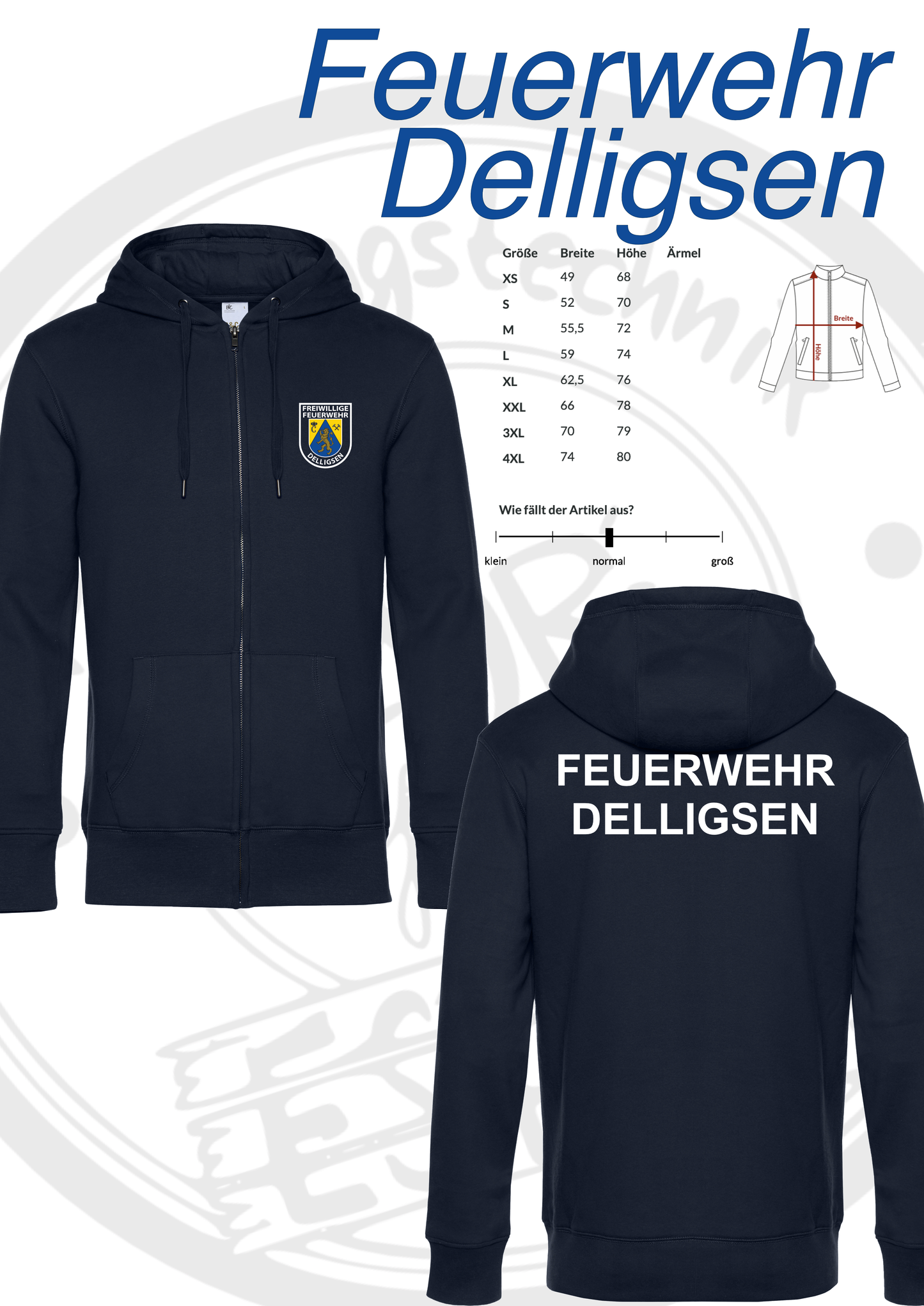 ZipHoodie Feuerwehr Delligsen