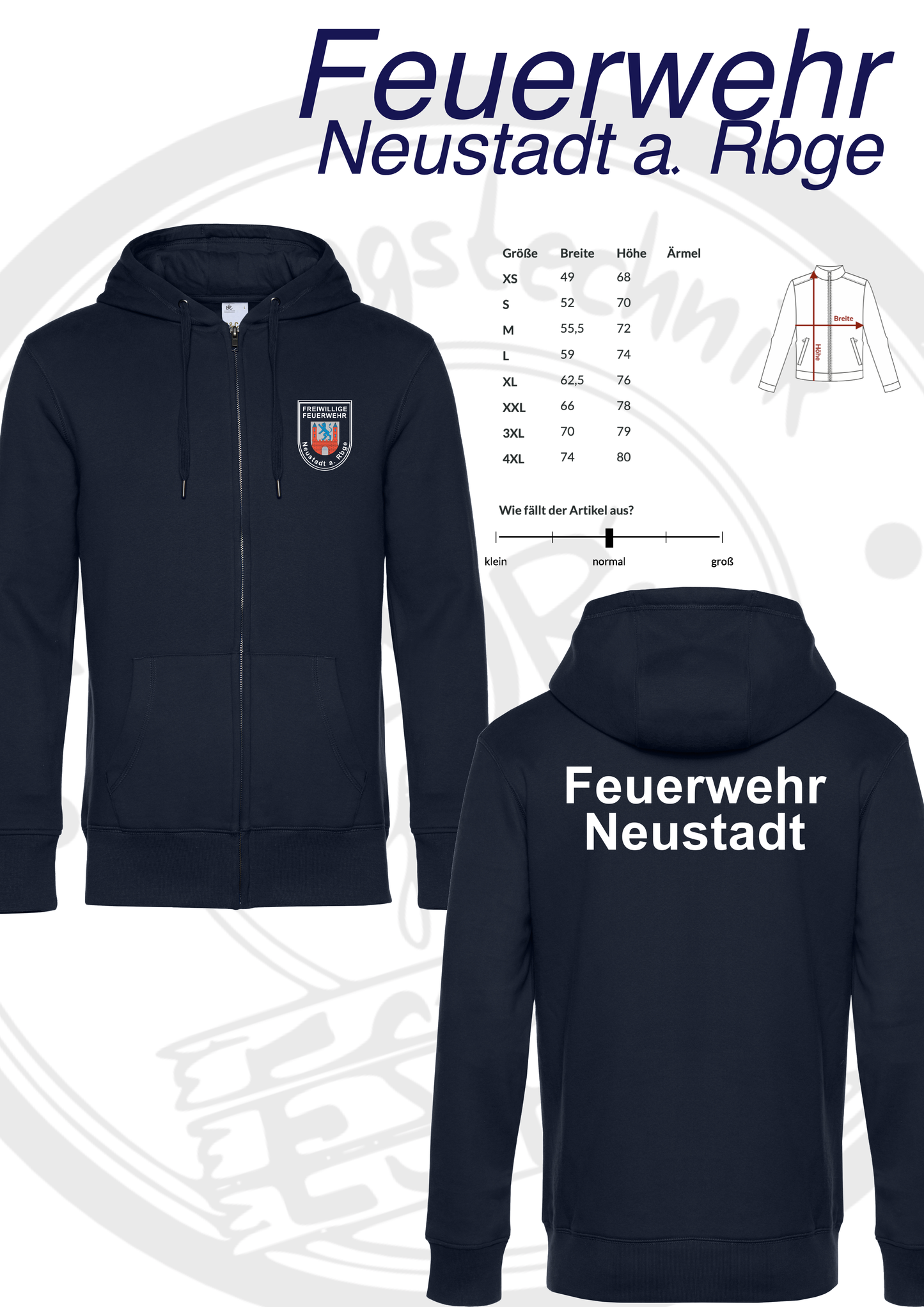 ZipHoodie Feuerwehr Neustadt a. Rbge