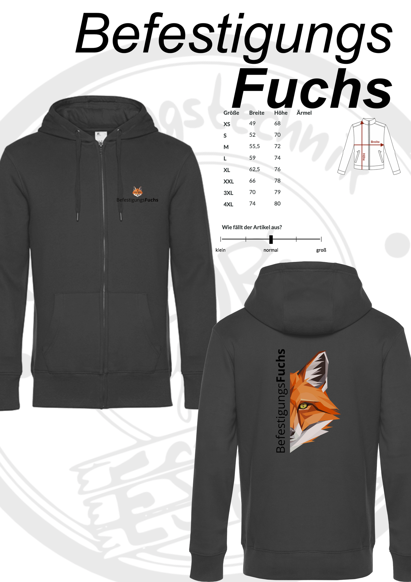 ZipHoodie BefestigungsFuchs