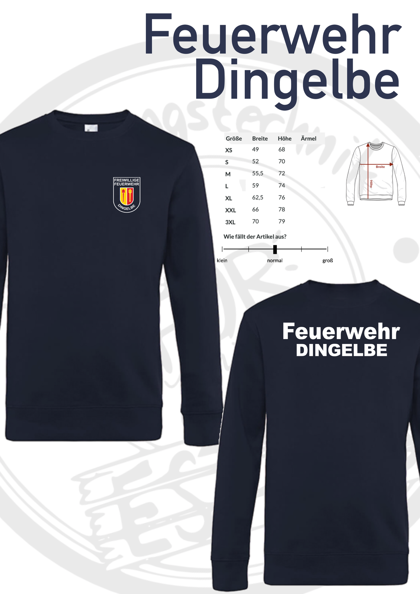 Sweatshirt Feuerwehr Dingelbe