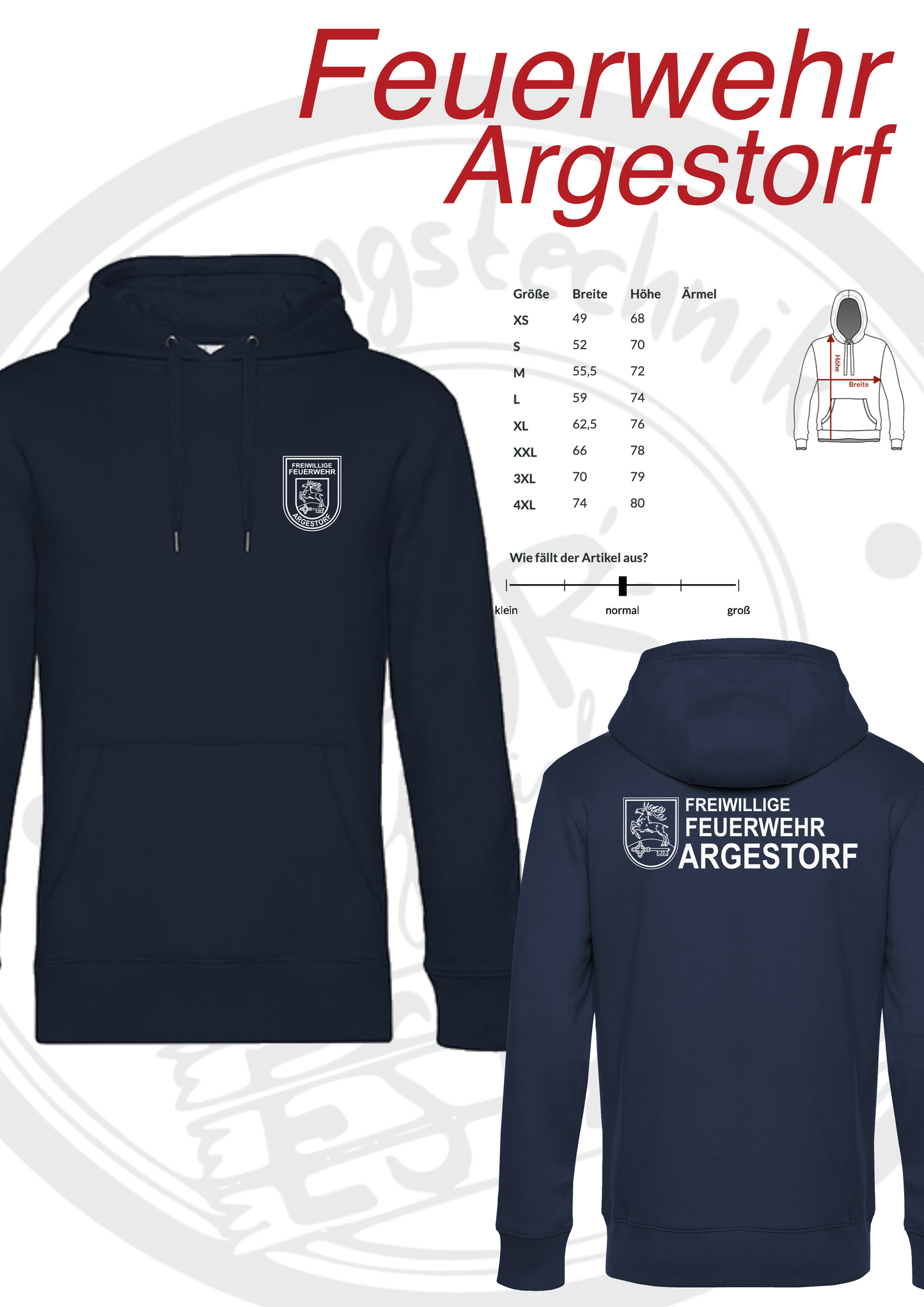 Hoodie Feuerwehr Argestorf