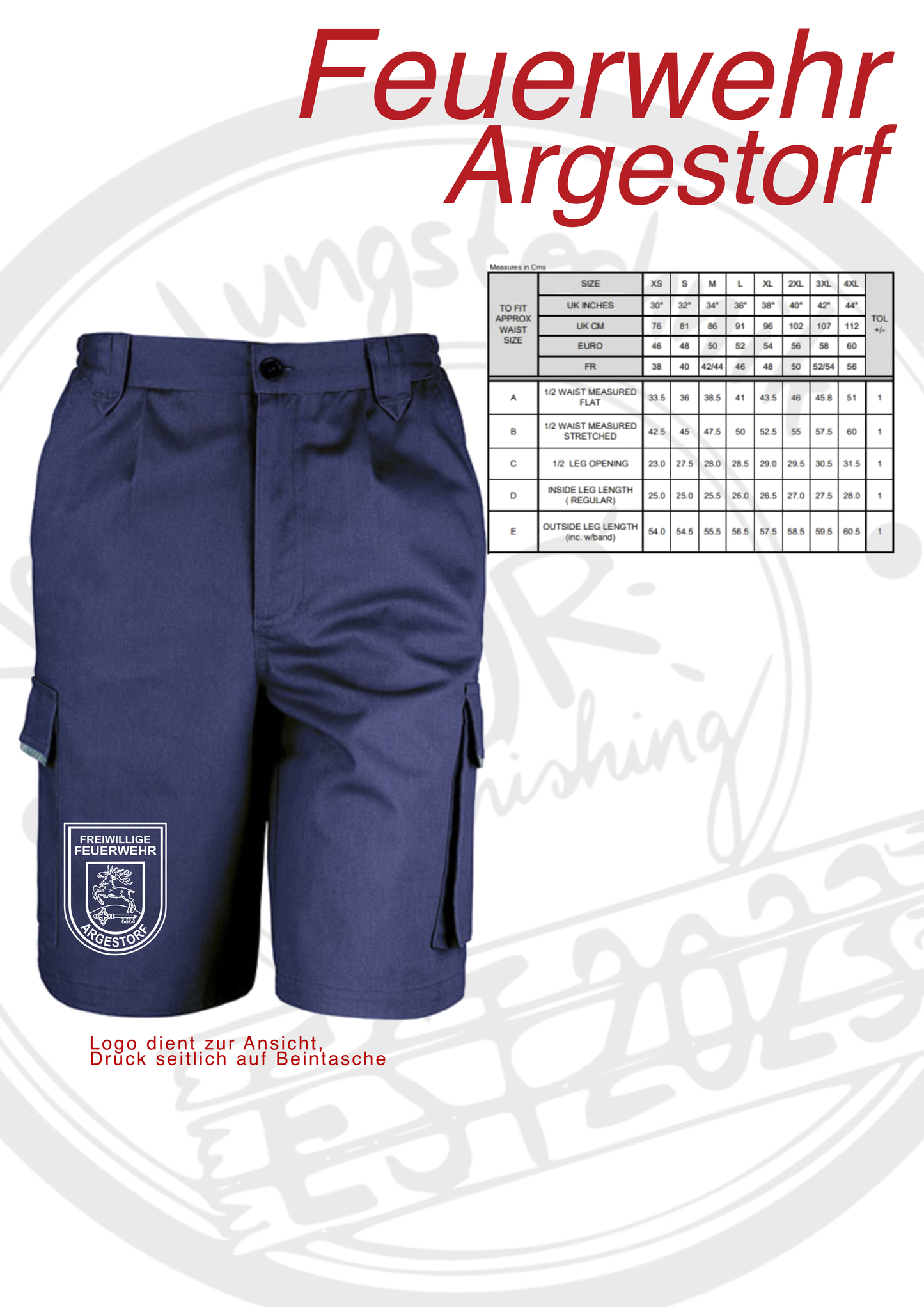 Worker Shorts Feuerwehr Argestorf