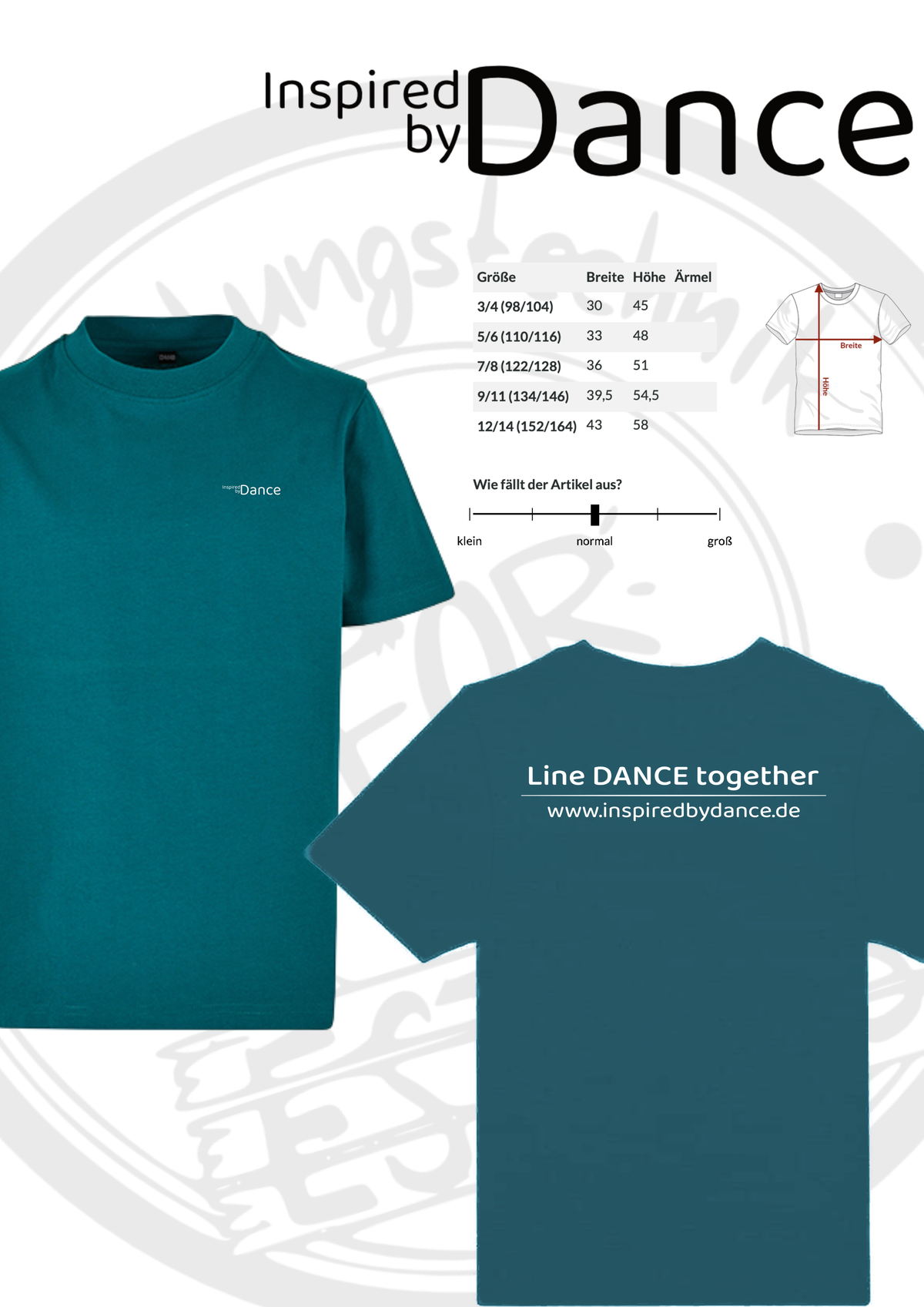 Kinder-T-Shirt Inspired by Dance mit Vereinsdruck
