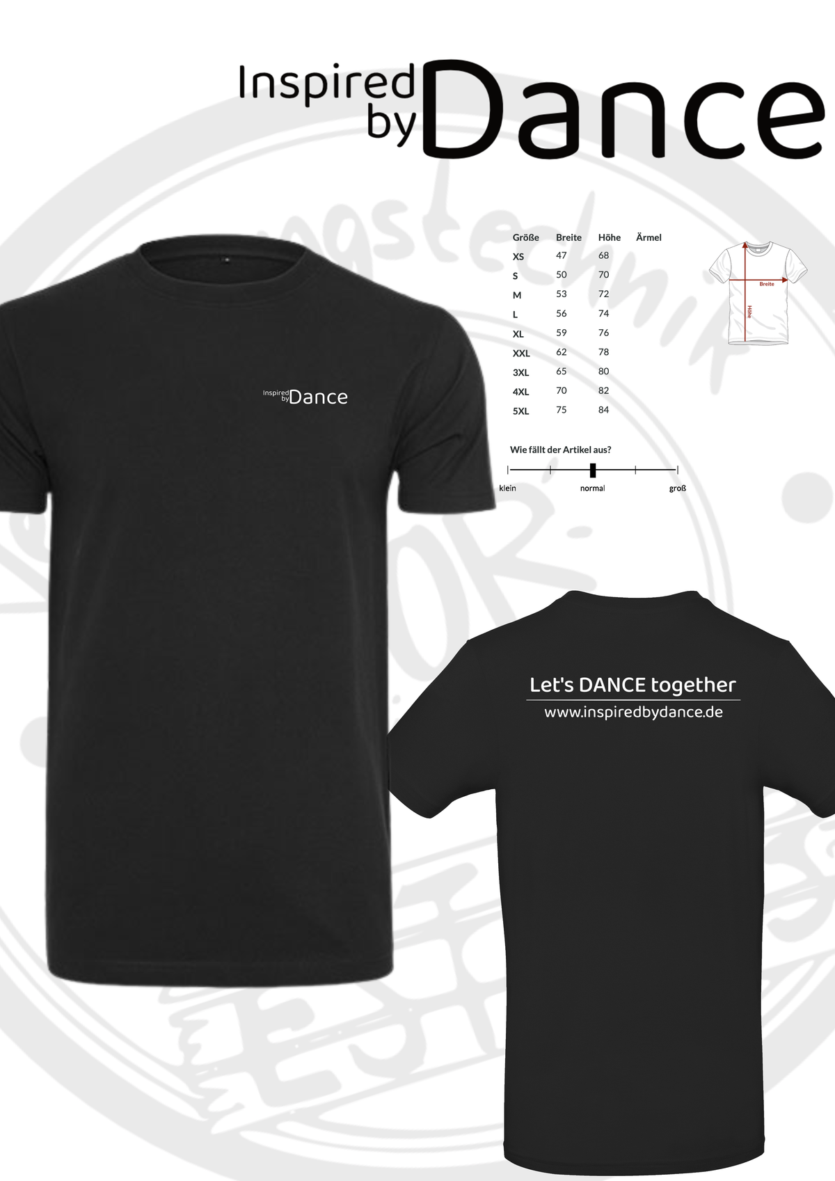 T-Shirt Inspired by Dance mit Vereinsdruck