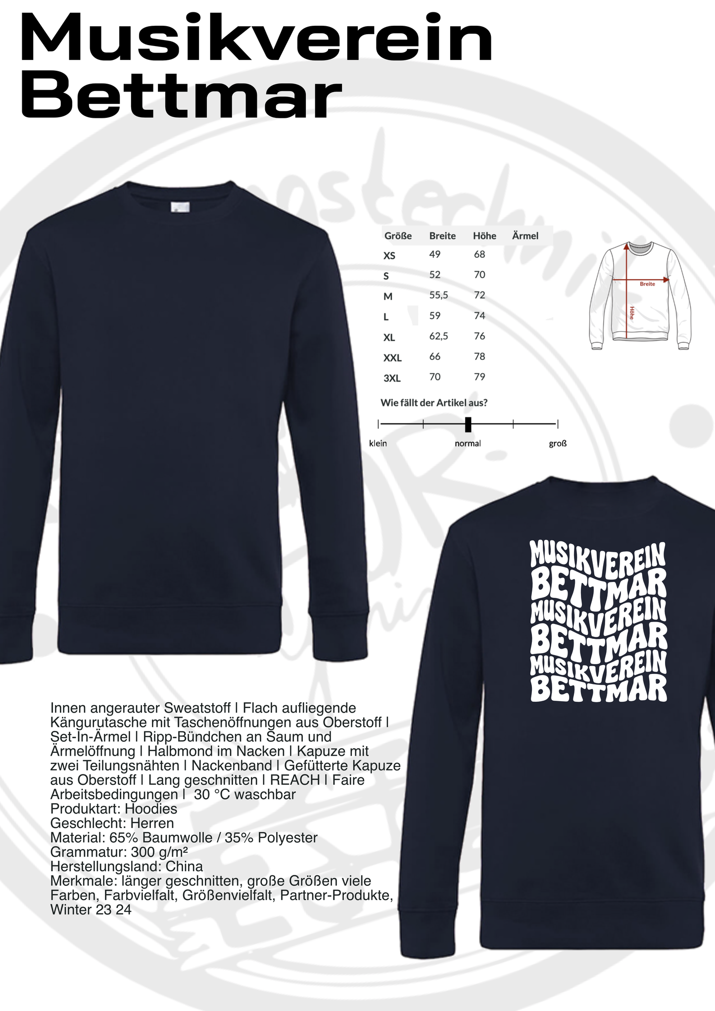 Sweatshirt Musikverein Bettmar