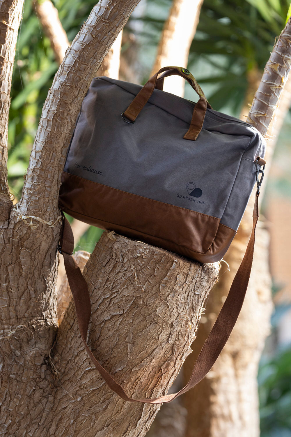 Sparkassen-Laptoptasche Hier zuhause
