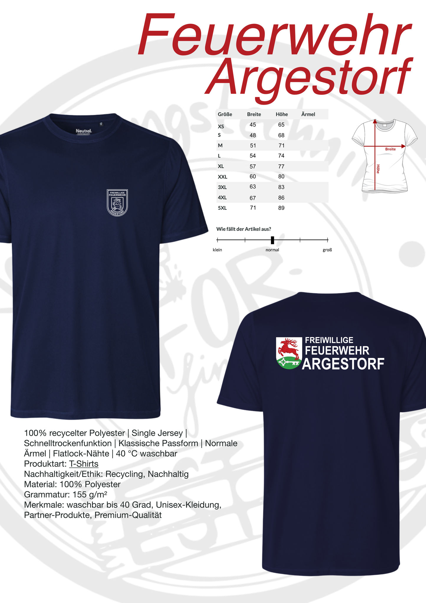 Funktionshirt Feuerwehr Argestorf