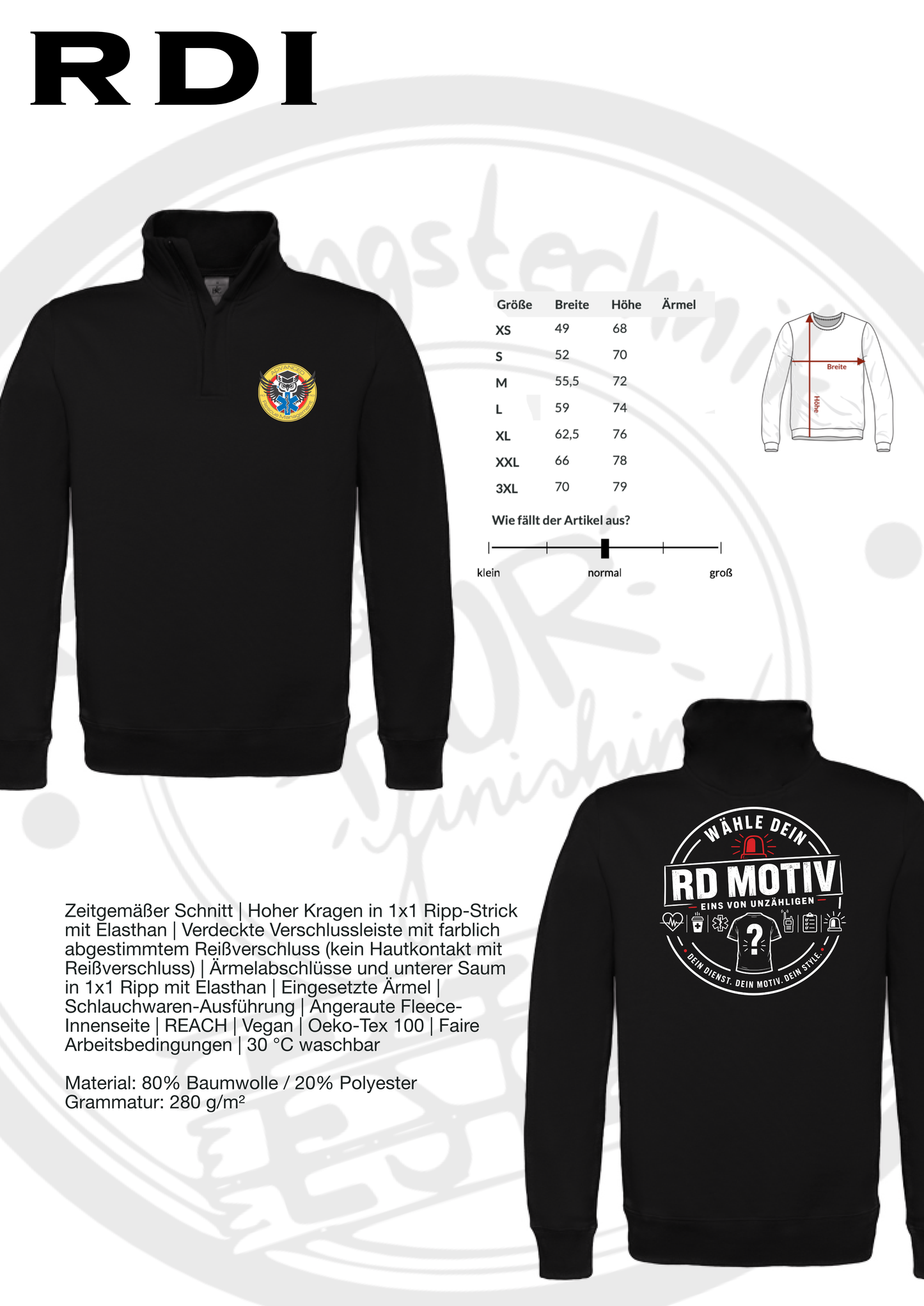 1/4 Zipper RDI