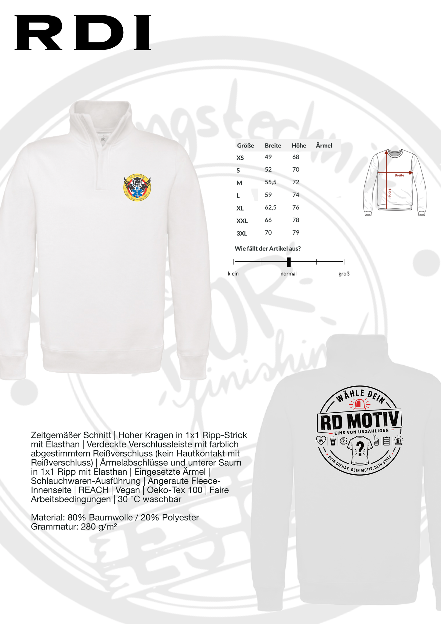 1/4 Zipper RDI