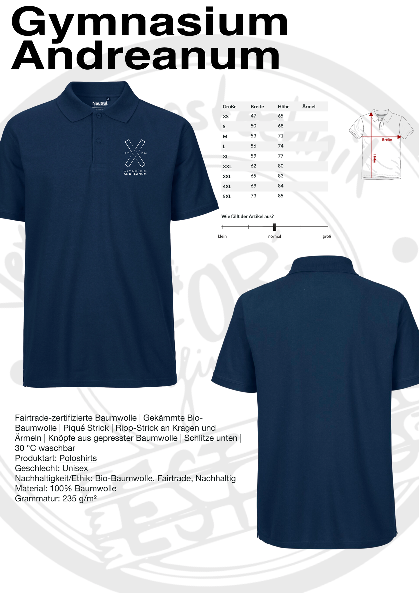 Poloshirt Gymnasium Andreanum