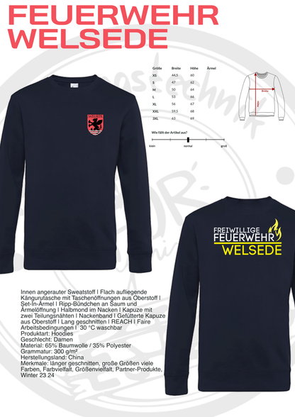 Sweatshirt Feuerwehr Welsede