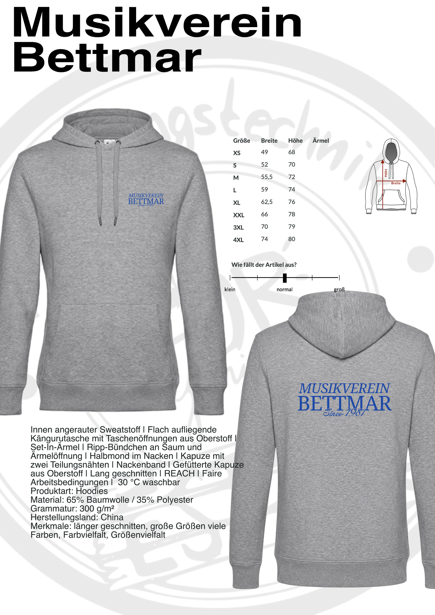 Hoodie Musikverein Bettmar