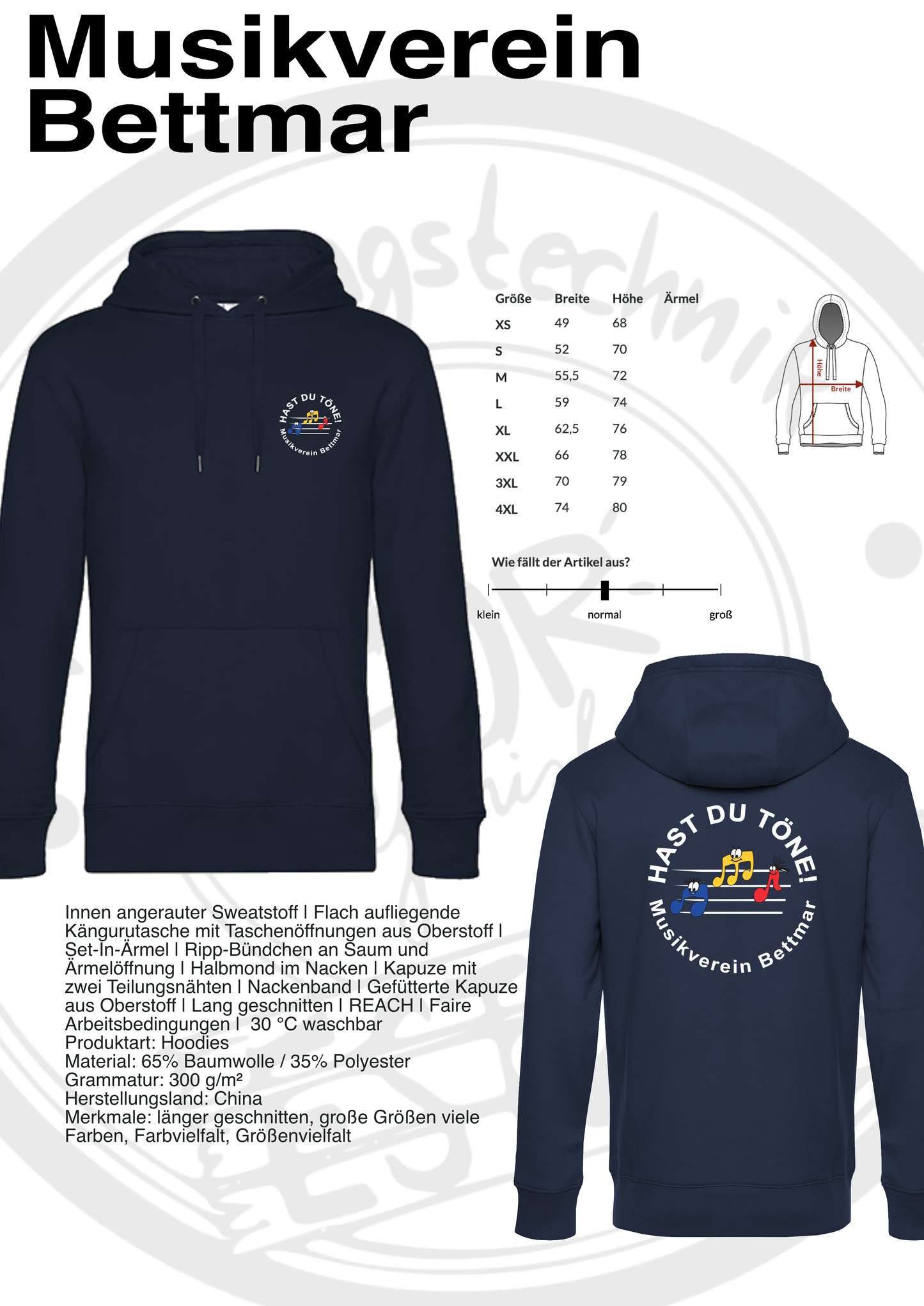 Hoodie Musikverein Bettmar