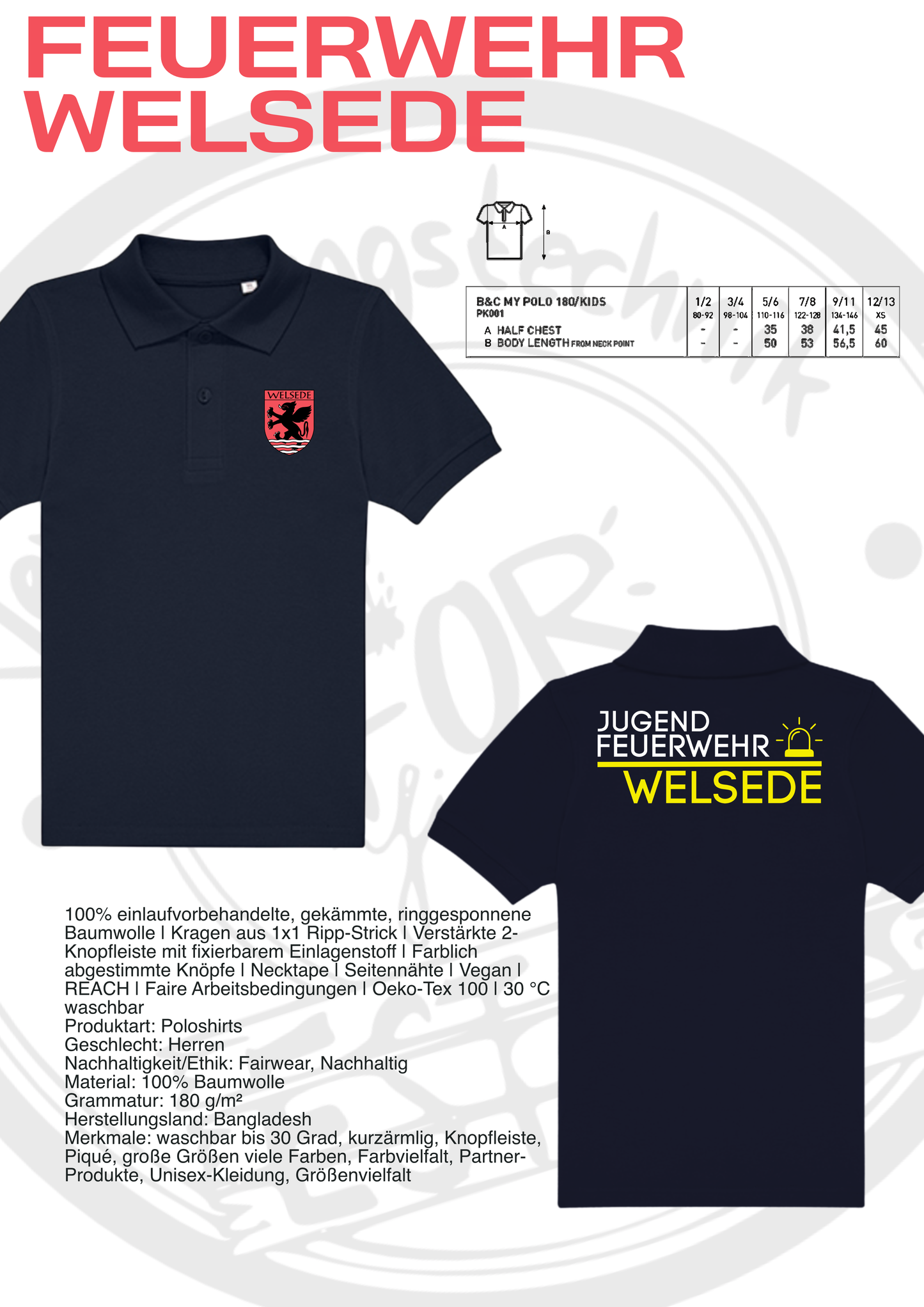 Poloshirt Jugendfeuerwehr Welsede