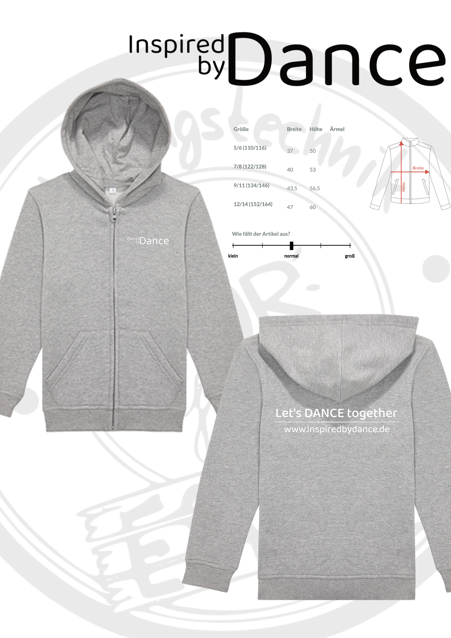 ZipHoodie Inspired by Dance KIDS