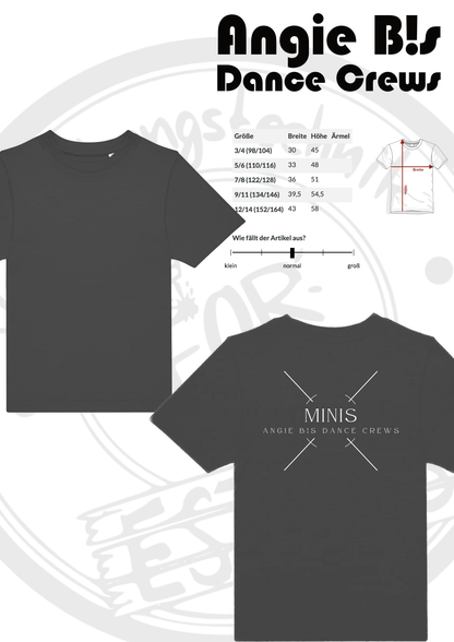 Kinder-T-Shirt der Angie B!s Dance Crews mit Rückendruck