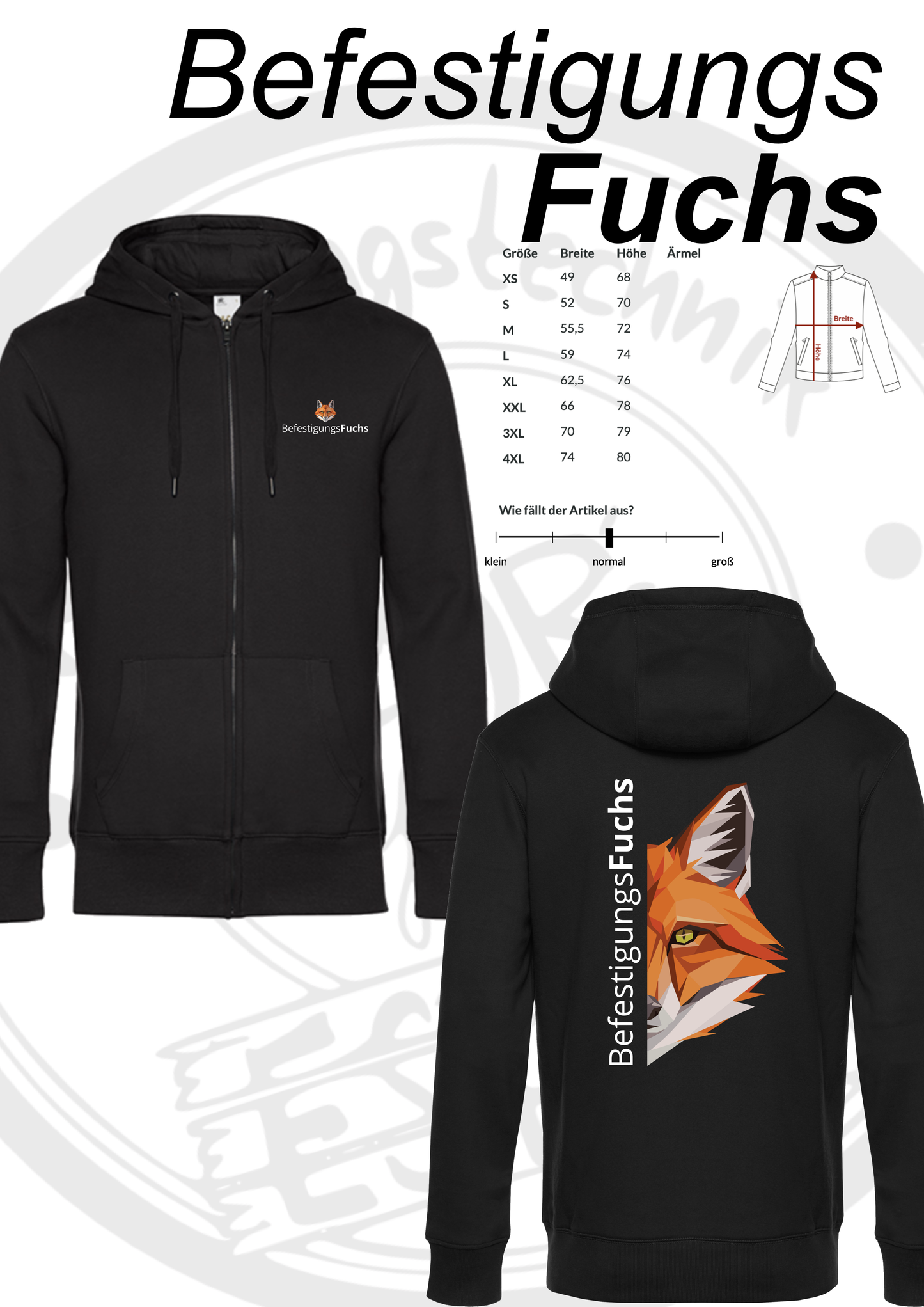 ZipHoodie BefestigungsFuchs