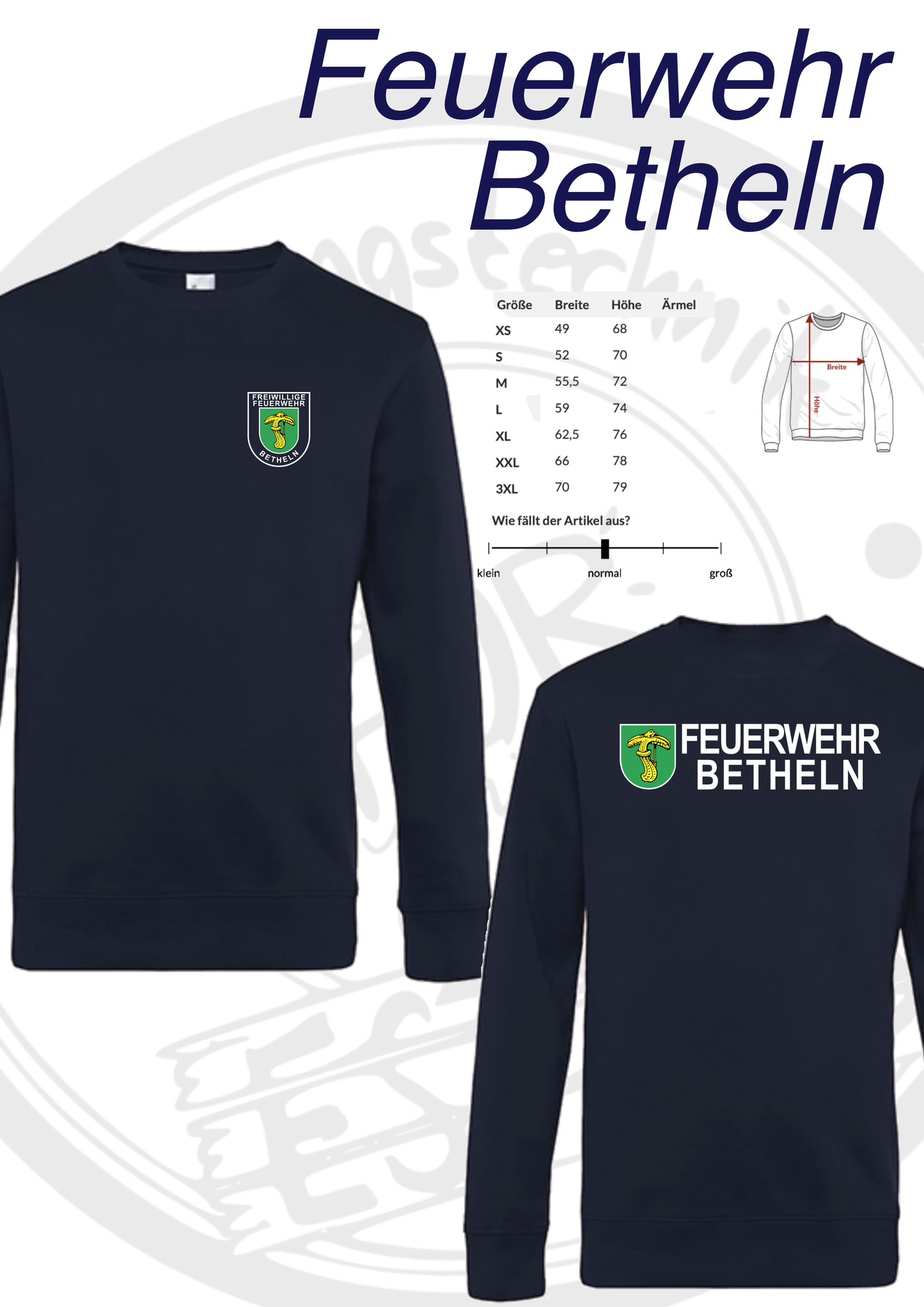 Sweatshirt Feuerwehr Betheln