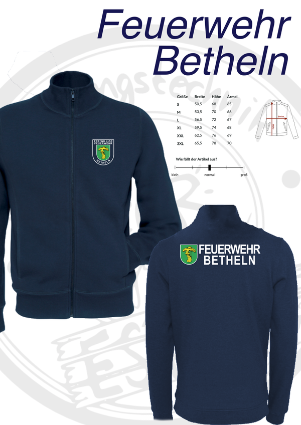 Sweatjacke Feuerwehr Betheln