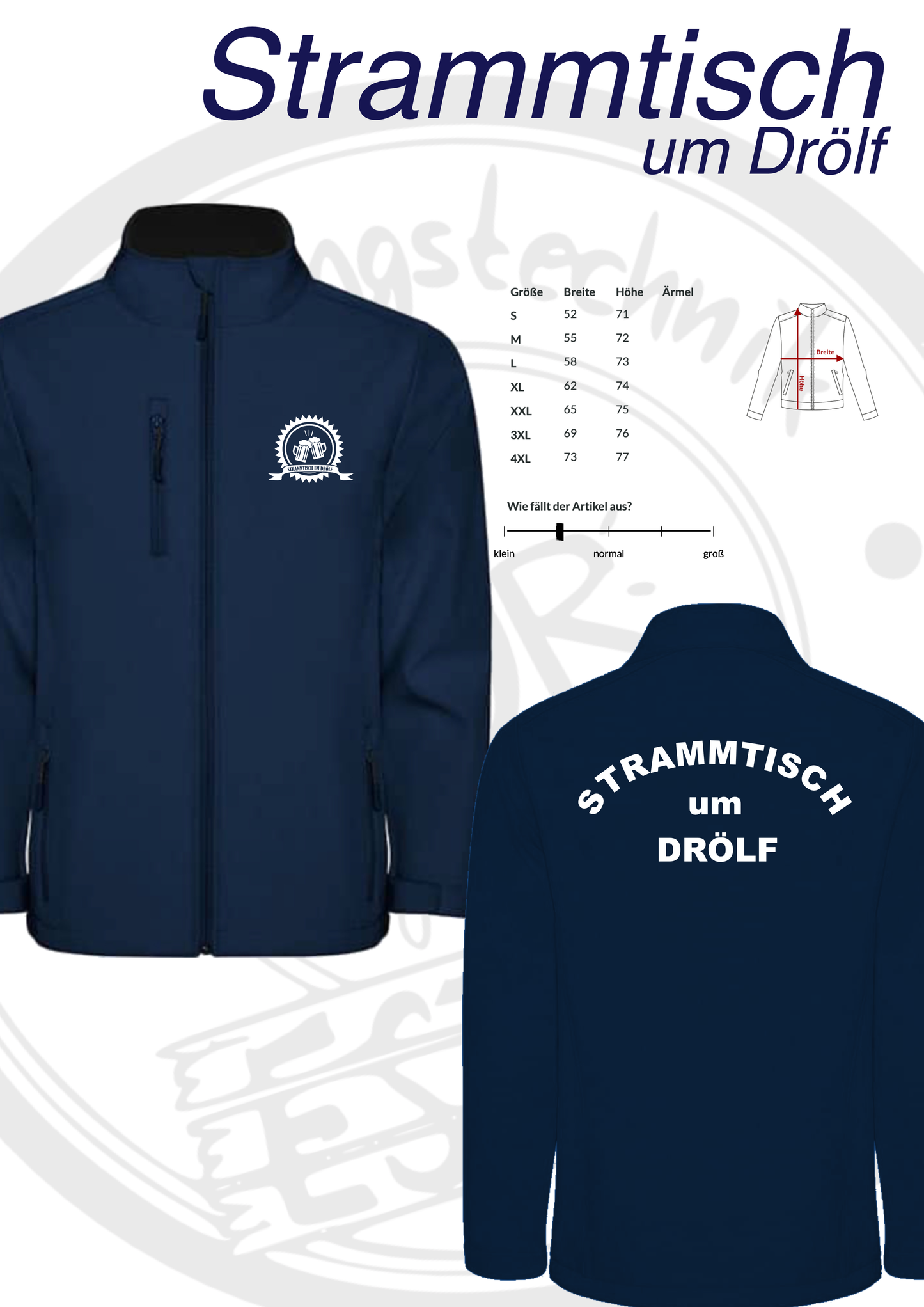 Softshelljacke um Drölf