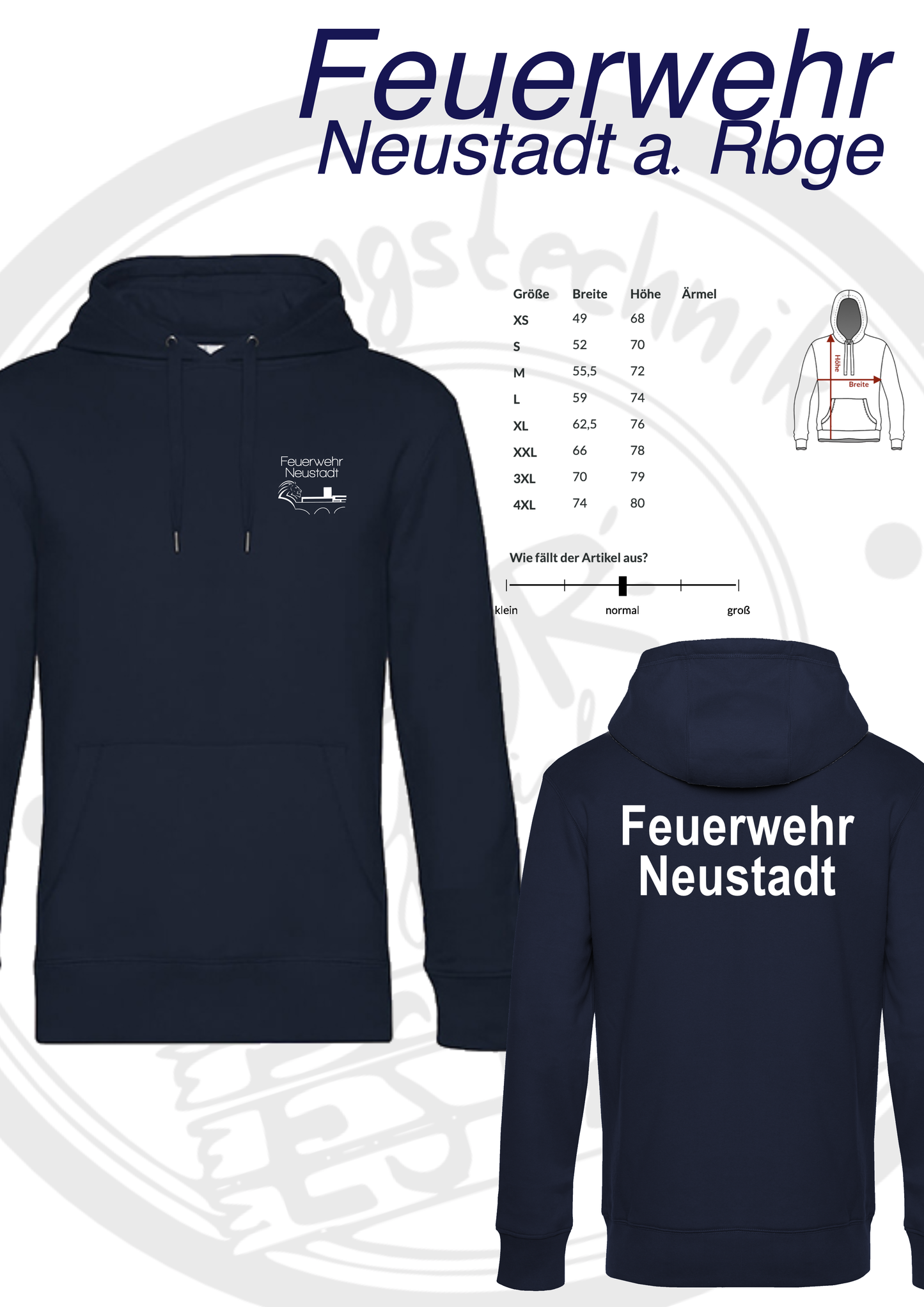 Hoodie Ortsfeuerwehr Neustadt a. Rbge