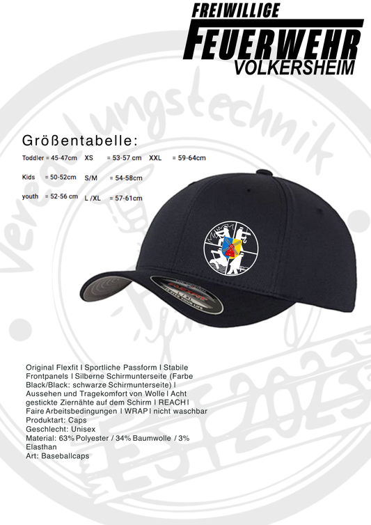 FlexFit Cap der Feuerwehr Volkersheim mit Wappen