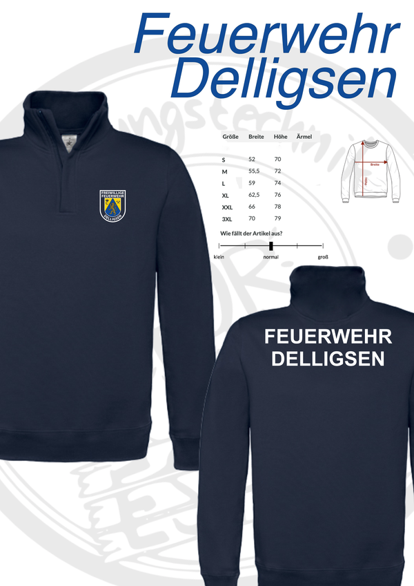 1/4 Zipper Feuerwehr Delligsen
