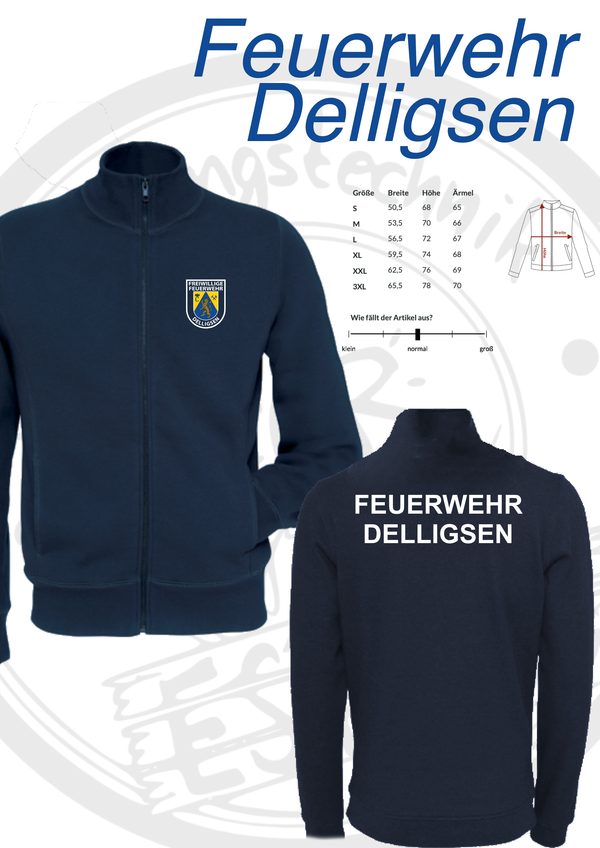Sweatjacke Feuerwehr Delligsen