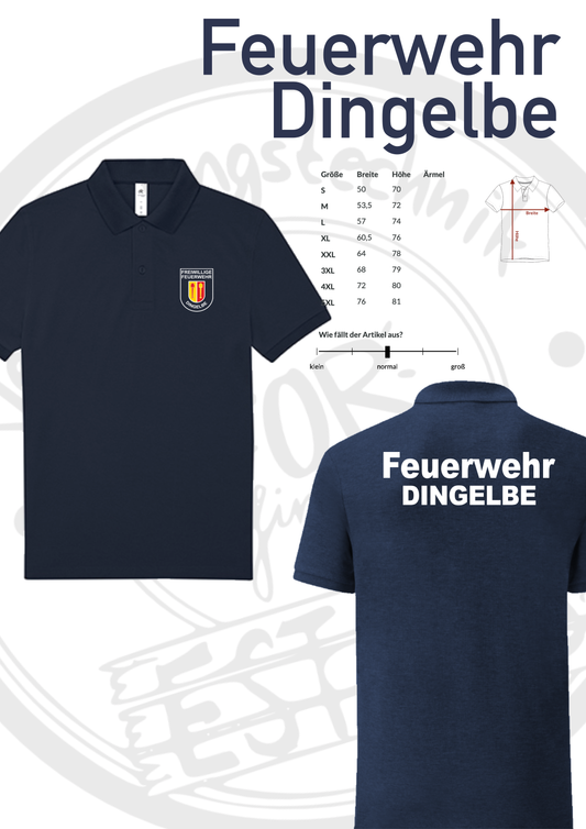 Poloshirt Feuerwehr Dingelbe