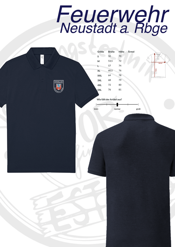 Poloshirt Feuerwehr Neustadt a. Rbge