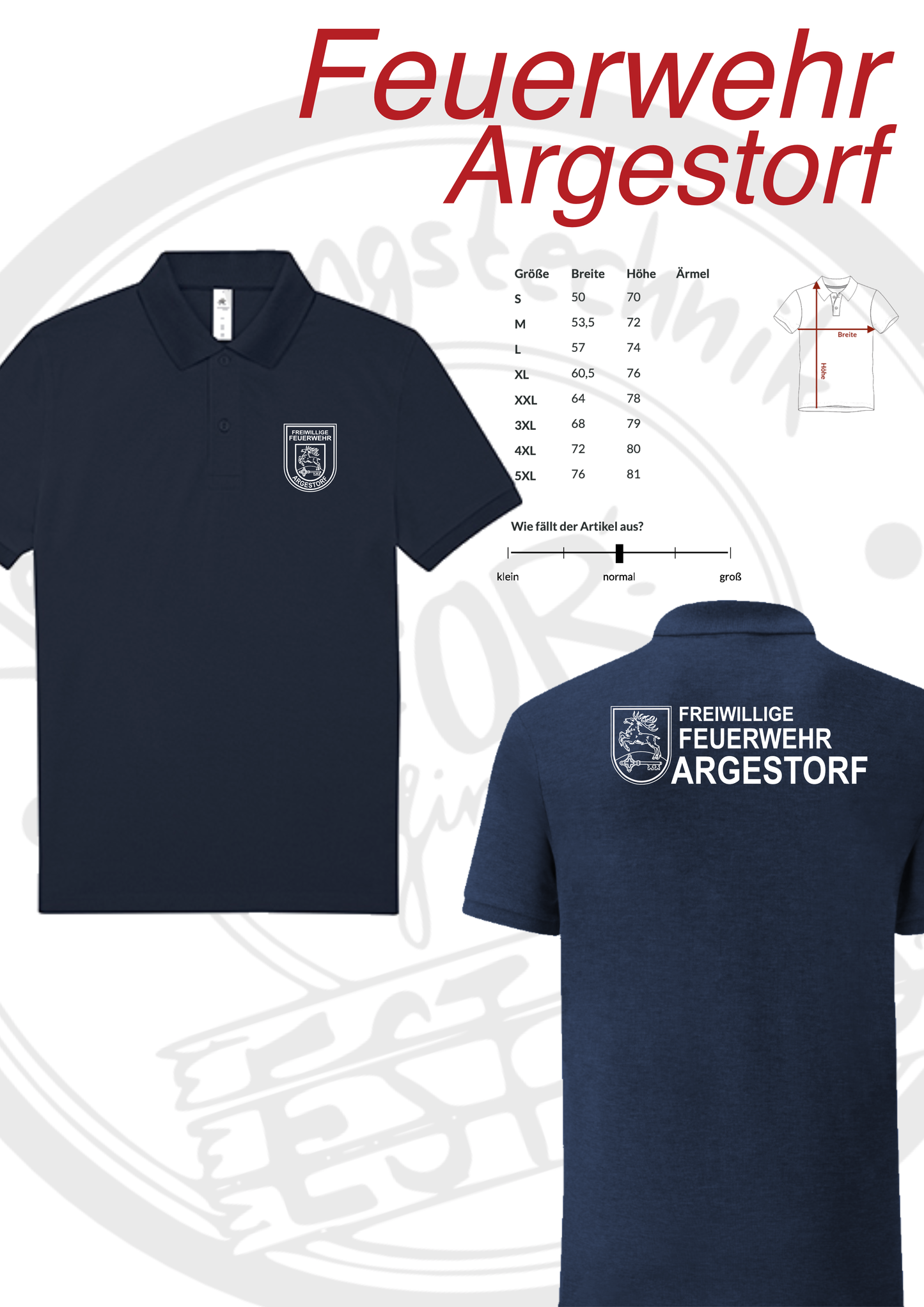 Poloshirt Feuerwehr Argestorf (Herren)